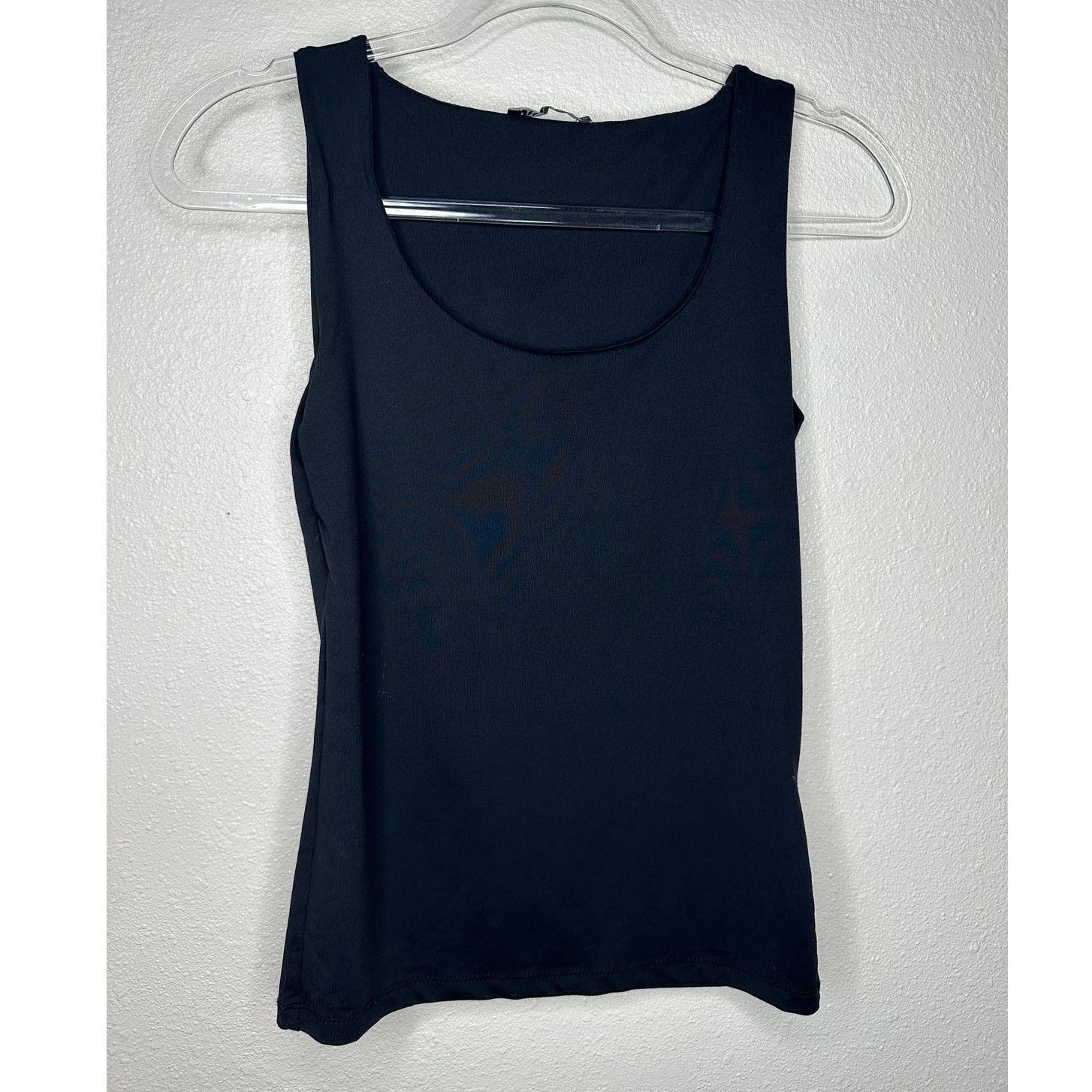 Zara ZARA Black Stretchy Tank Top M Scoop Neck Sleeveless Fitted Size M / US 6-8 / IT 42-44 - 4 Thumbnail