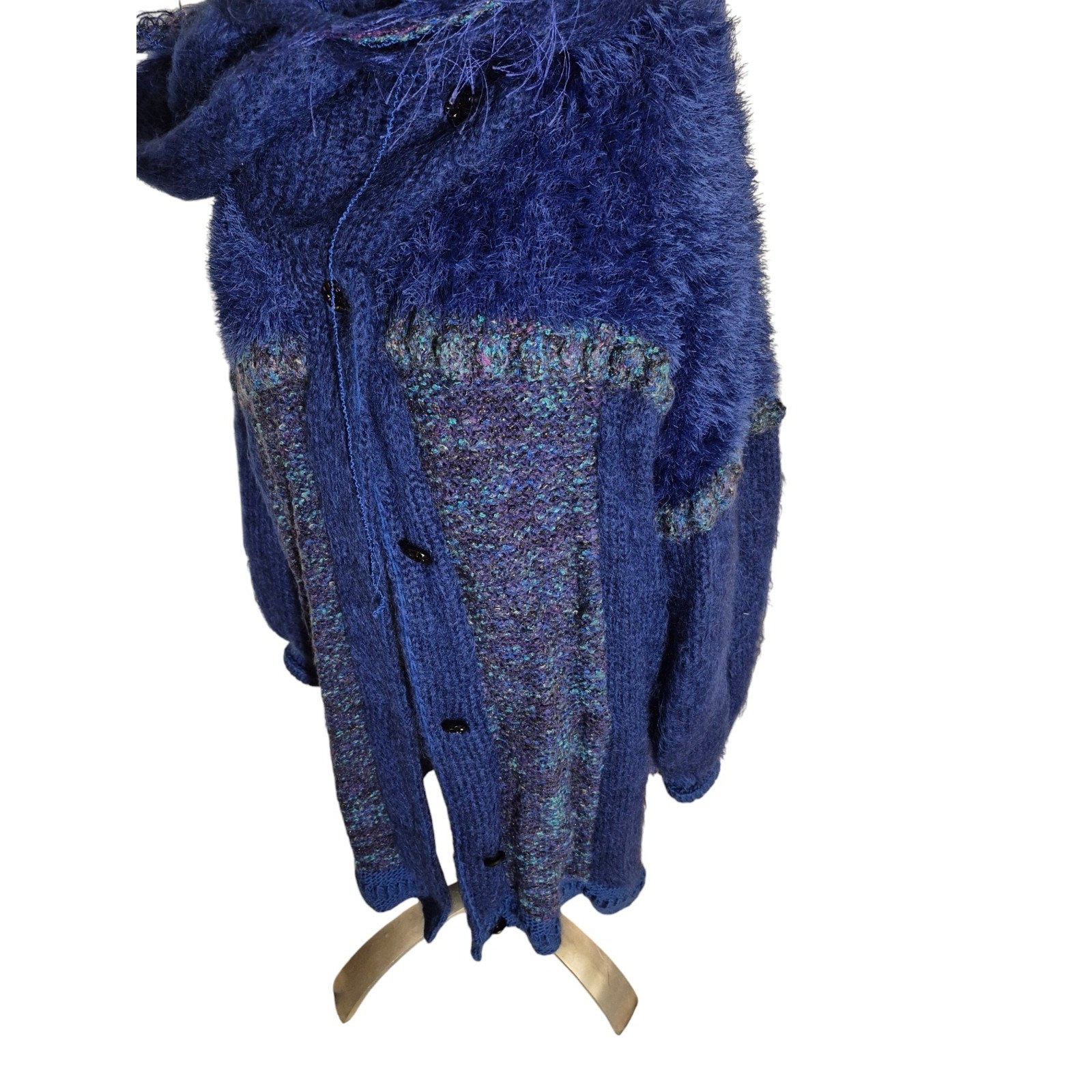 Handmade Vintage Handmade Wool Mohair Sweater Coatigan & Matching Sca Size ONE SIZE - 3 Thumbnail