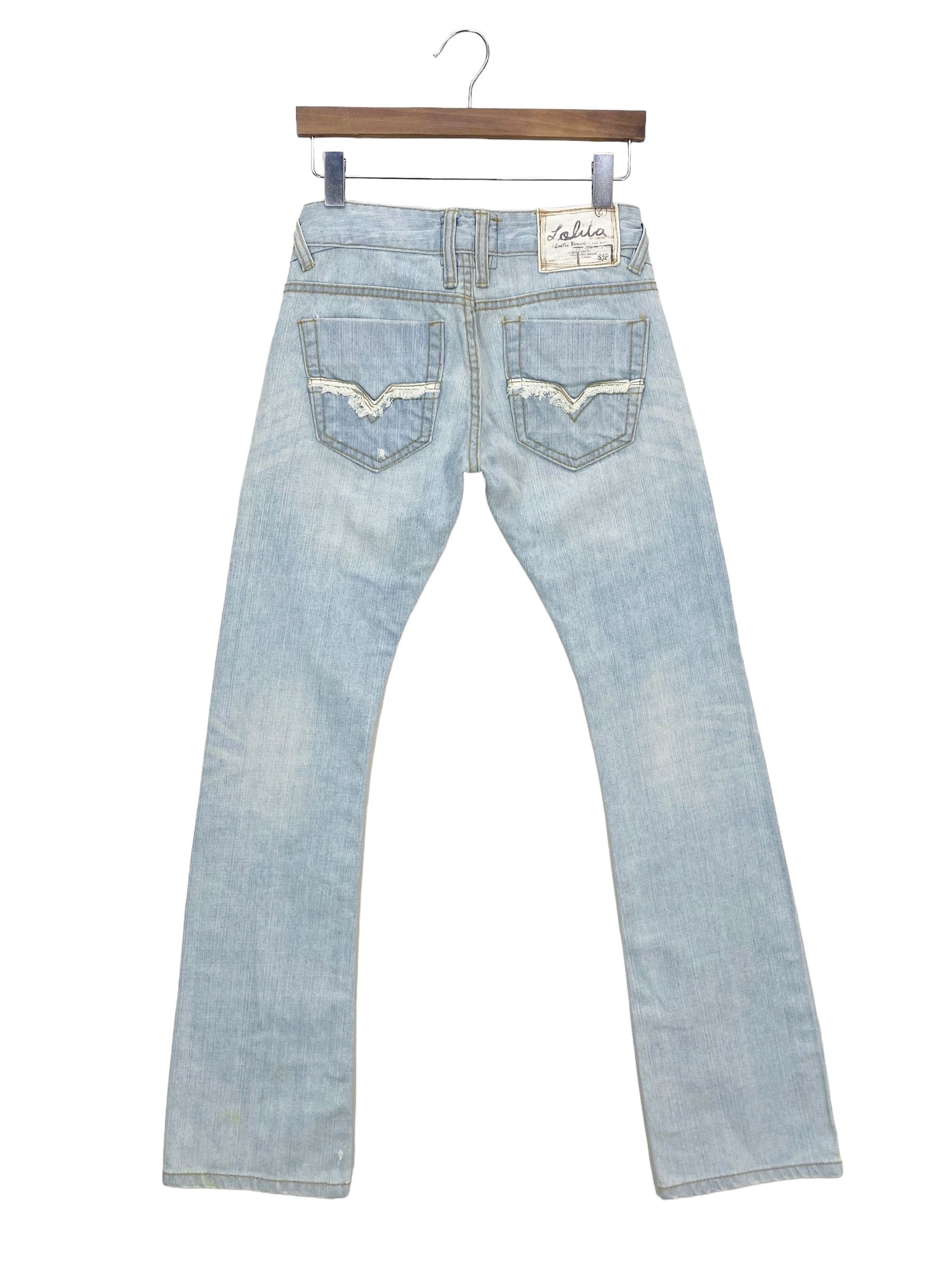Japanese Brand Lolita Light Wash Denim Flare Jeans Japanese Embellish Jeans Size 25" / US 0 / IT 36 - 1 Thumbnail
