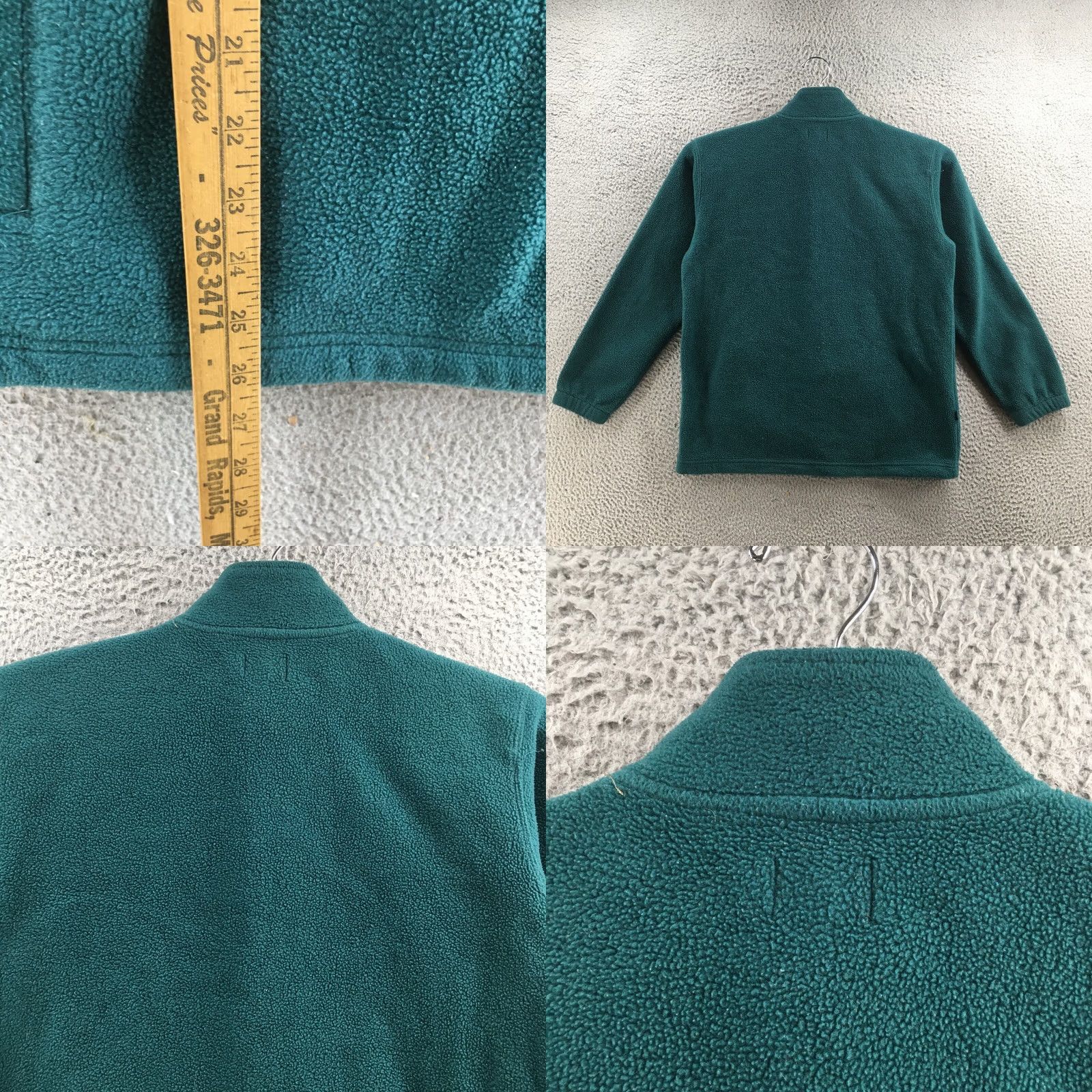 Obey Obey Worldwide Sweatshirt Mens S Green Channel Mock Neck Quarter Zip Fleece Size US S / EU 44-46 / 1 - 8 Thumbnail