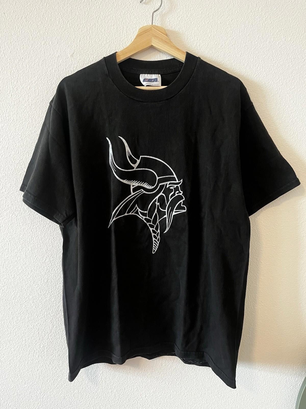 CSA VTG Minnesota Vikings Fine Line Outline Graphic Black L NFL Size ONE SIZE - 1 Thumbnail
