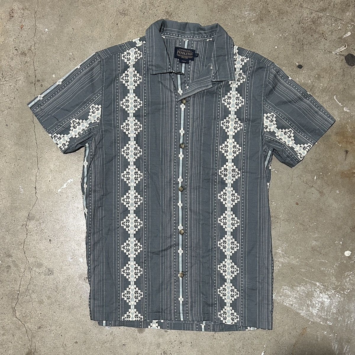 Pendleton Pendleton button-up shirt in grey and white Size US M / EU 48-50 / 2 - 1 Thumbnail