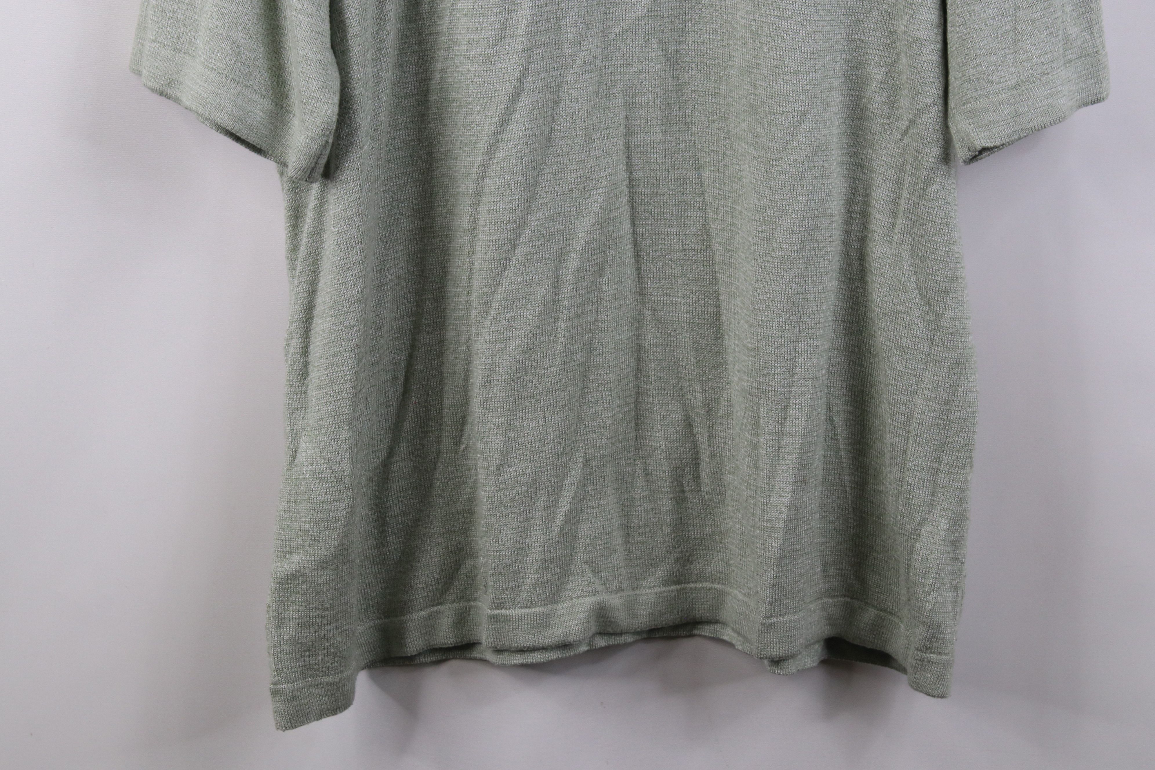 Vintage Vintage 90s Streetwear Knit Collared Polo Shirt Green Size US L / EU 52-54 / 3 - 12 Thumbnail