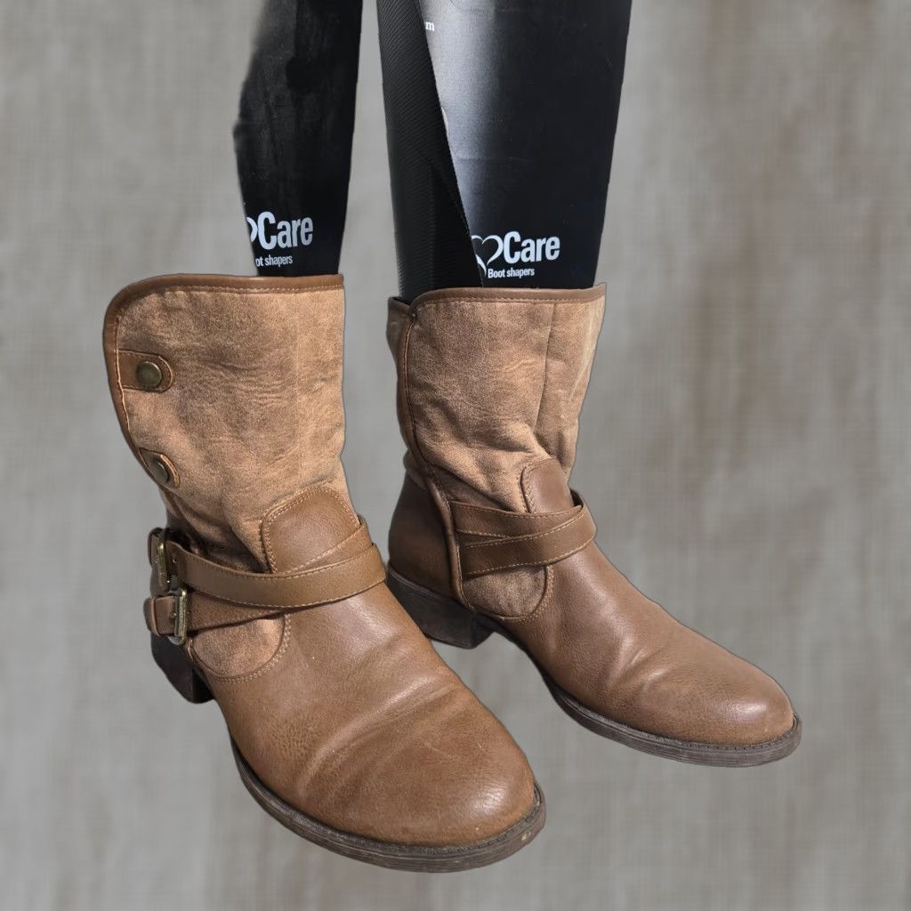 Vintage Wear Ever Pimone Boots Adult Size 6 M Brown Leather Straps Ankle Women's Size US 6 / IT 36 - 1 Thumbnail