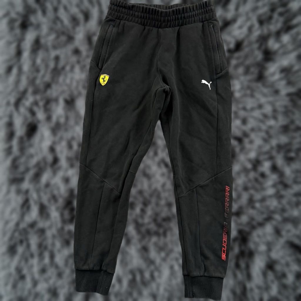 Ferrari Ferrari Scuderia Sweatpants Men's M Black Drawstring Pockets Size US 31 - 1 Thumbnail