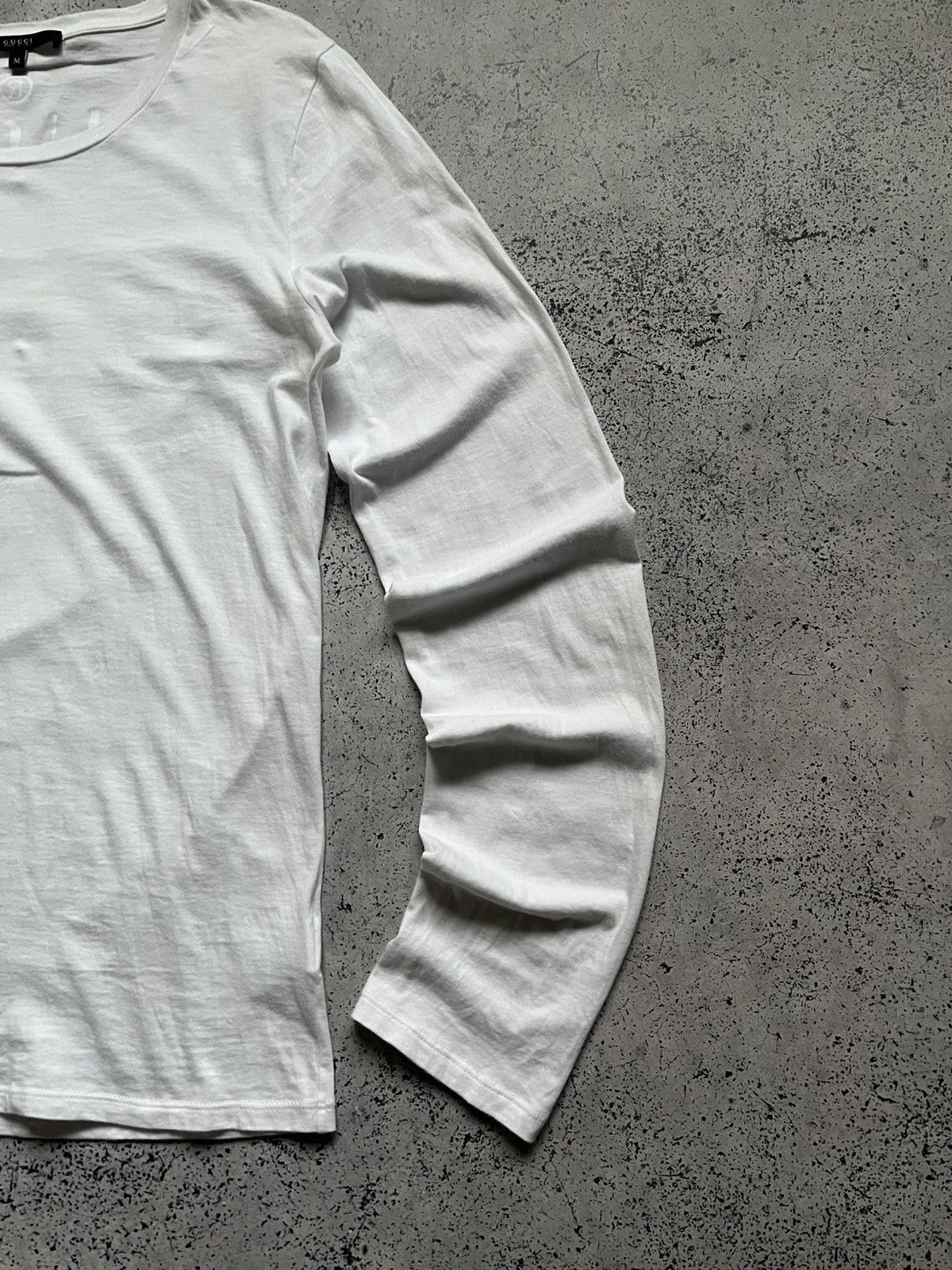 Tom Ford Gucci Tom Ford White Long Sleeve Back Big Logo Luxury Y2K Size M / US 6-8 / IT 42-44 - 6 Thumbnail