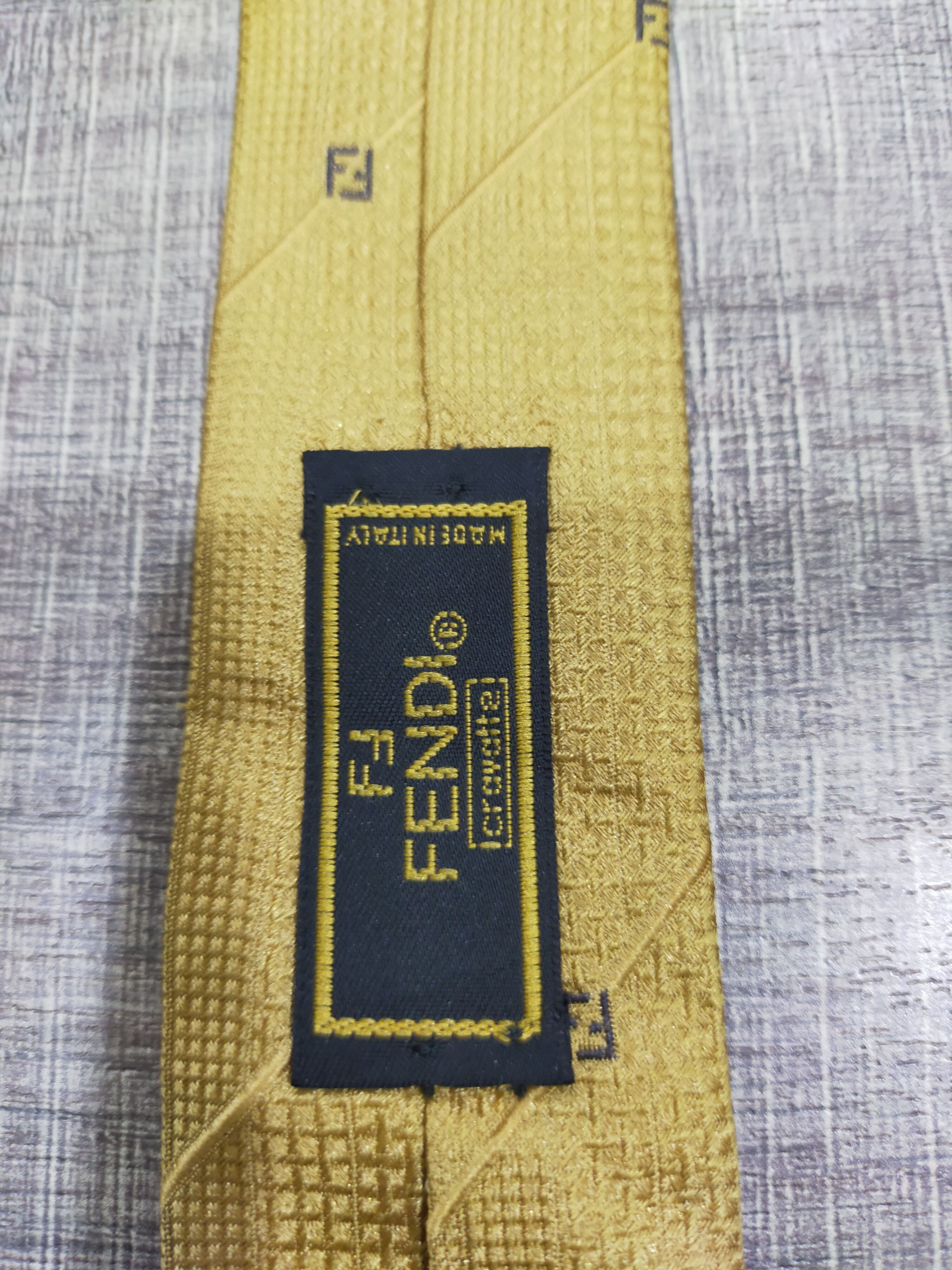 Fendi 🔥NICE !! VINTAGE FENDI MONOGRAM SILK TIE Size ONE SIZE - 5 Thumbnail