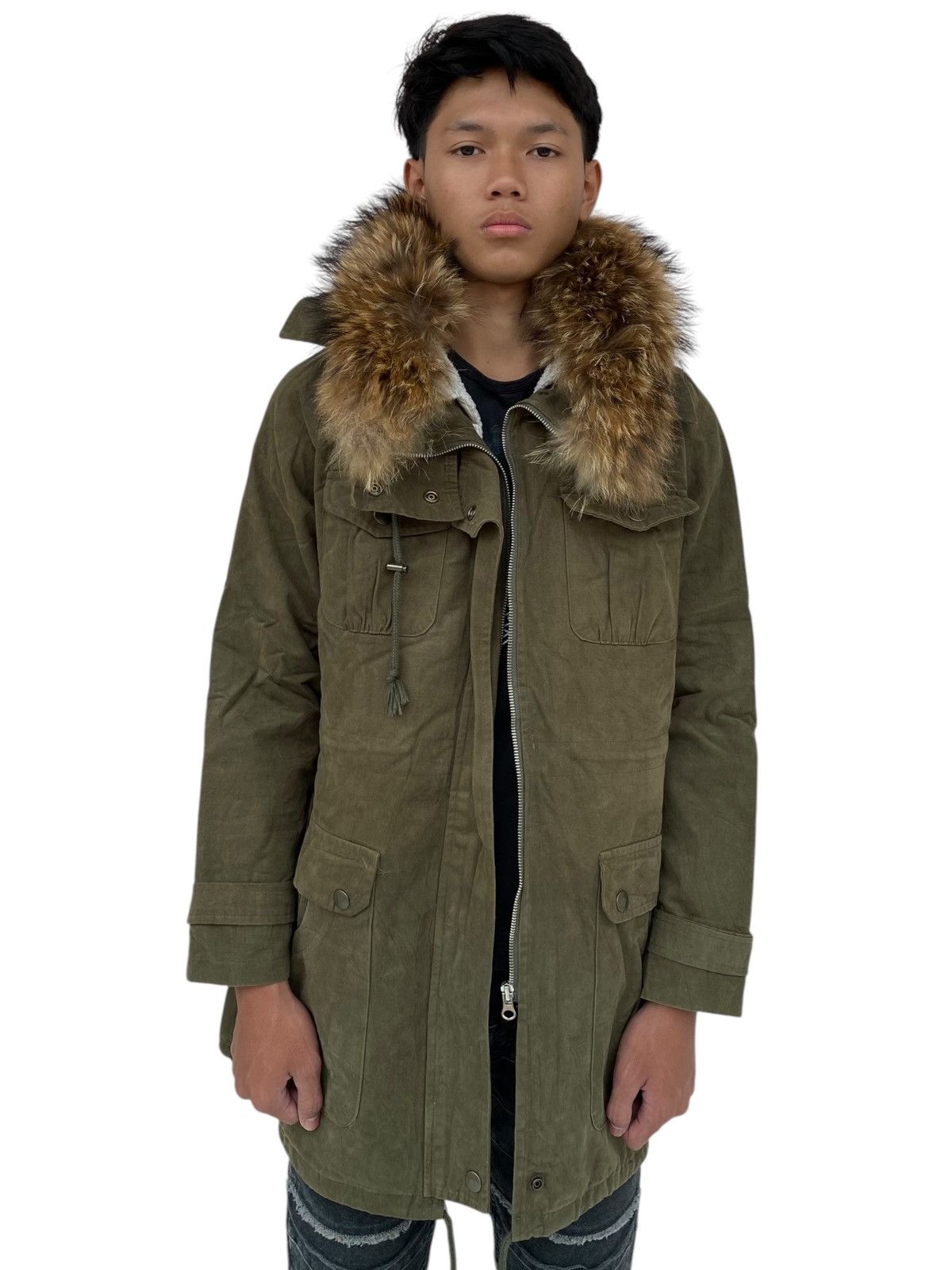 Beauty Beast × Japanese Brand × Tete Homme 2000s Little Berry - Fur Raccoon Hoodie Parka Jacket Size US M / EU 48-50 / 2 - 3 Thumbnail