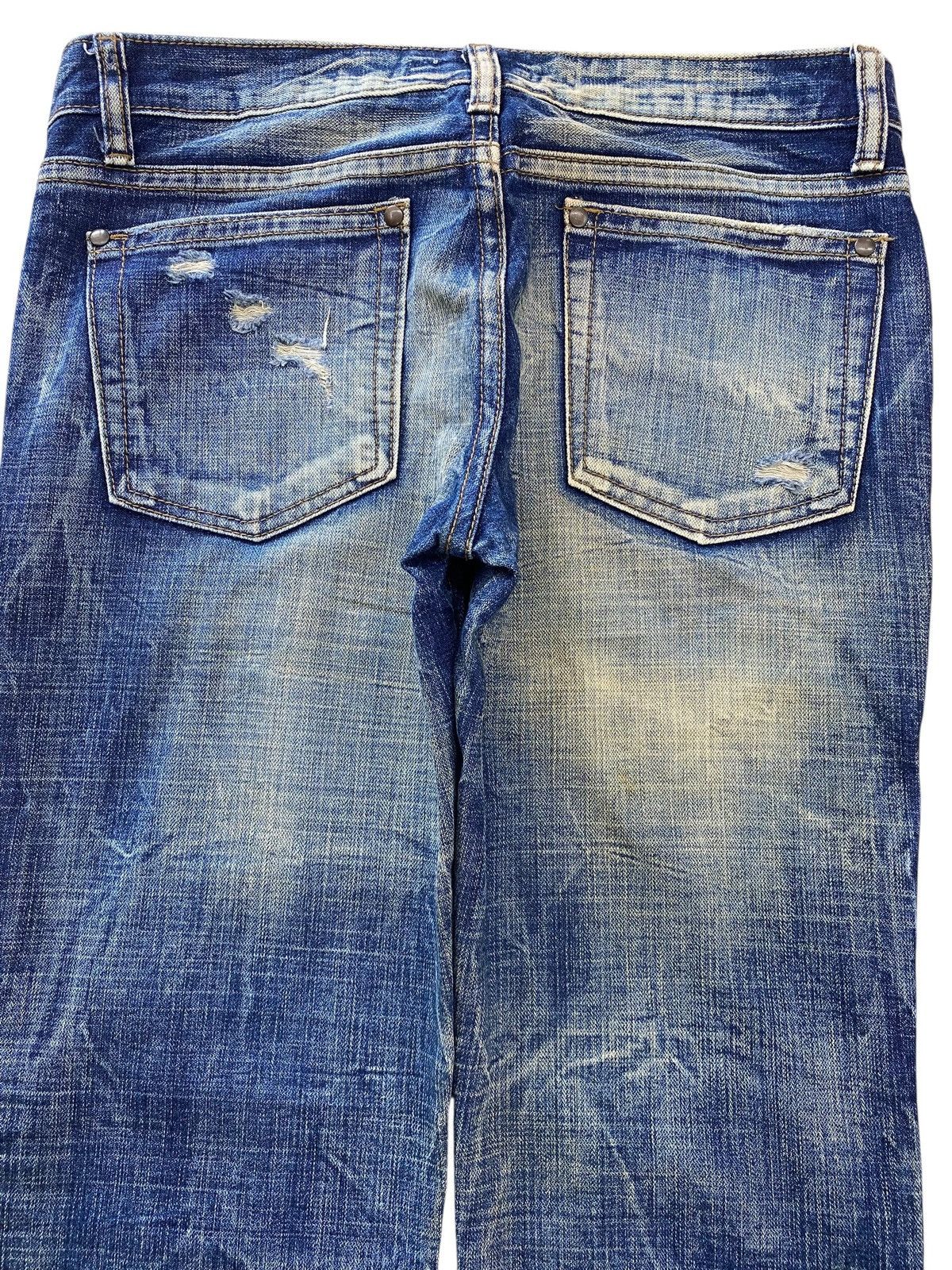Transit Transit Faded Wash Honey Comb Style Flare Jeans Size US 30 / EU 46 - 4 Thumbnail
