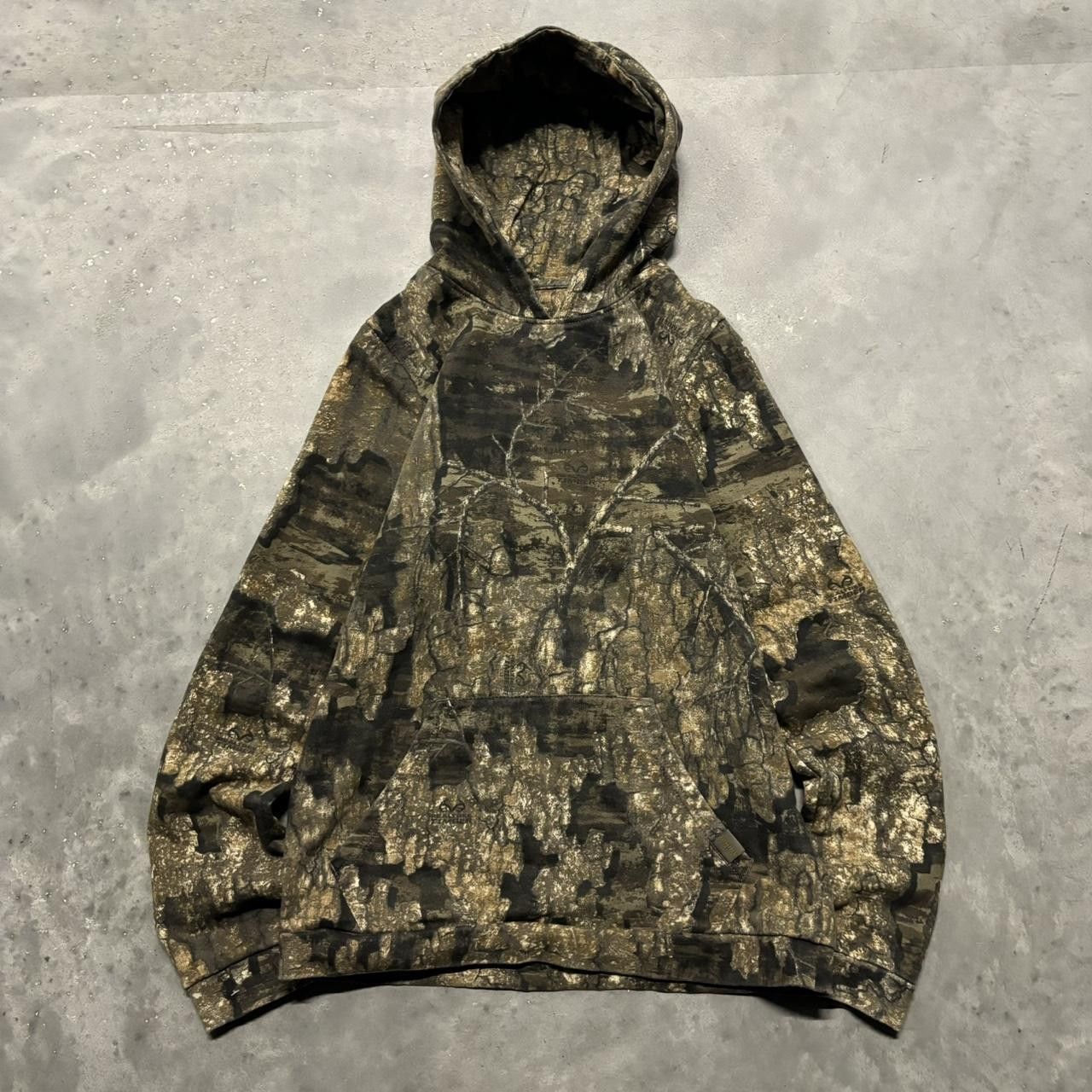 Japanese Brand × Vintage Crazy Vintage Y2K/2000s Tree Camo Wildlife Nature Skater Streetwear Hoodie! Size US S / EU 44-46 / 1 - 1 Thumbnail