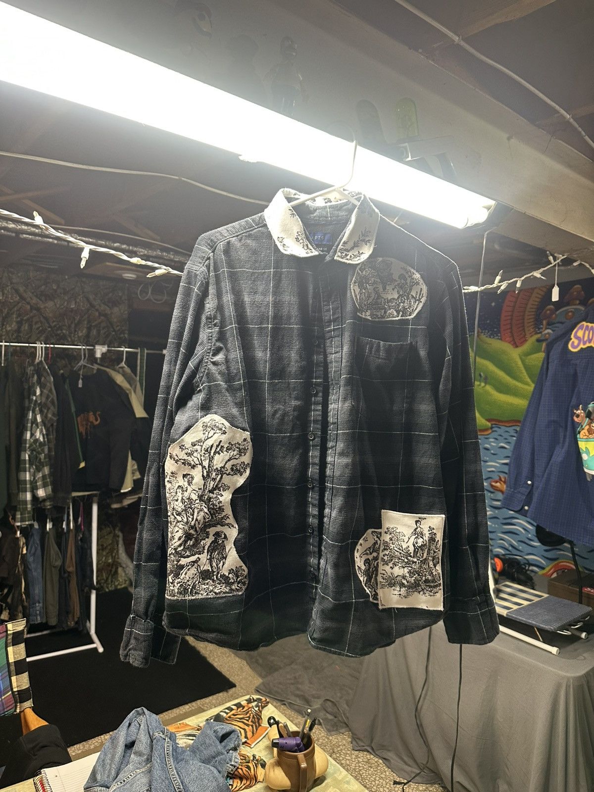 Vintage up-cycled flannel Size US XL / EU 56 / 4 - 3 Thumbnail