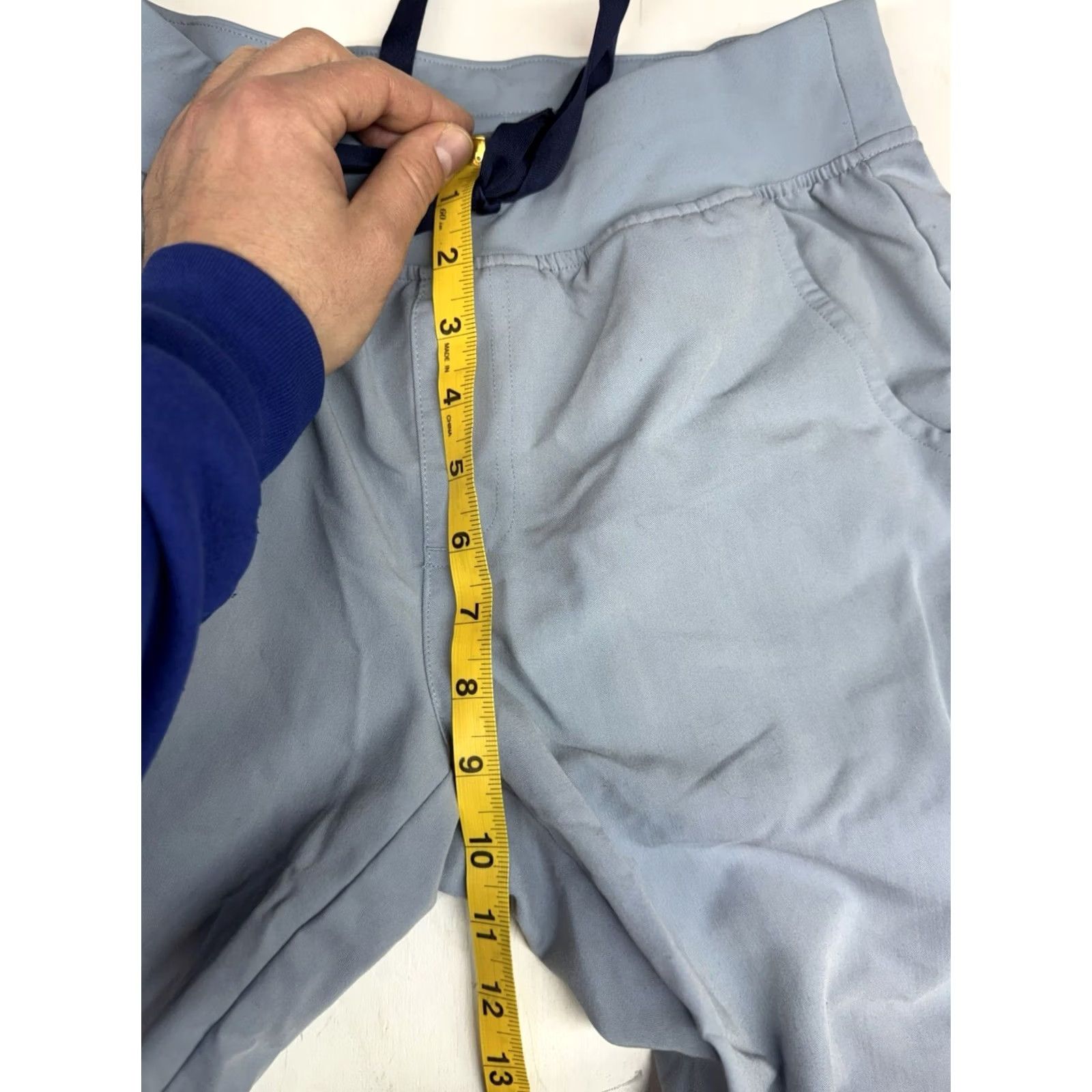Vintage FIGS Zamora Jogger Scrub Pants Womens XS Gray Blue Pull On Elastic Waist Size 26" / US 2 / IT 38 - 7 Thumbnail