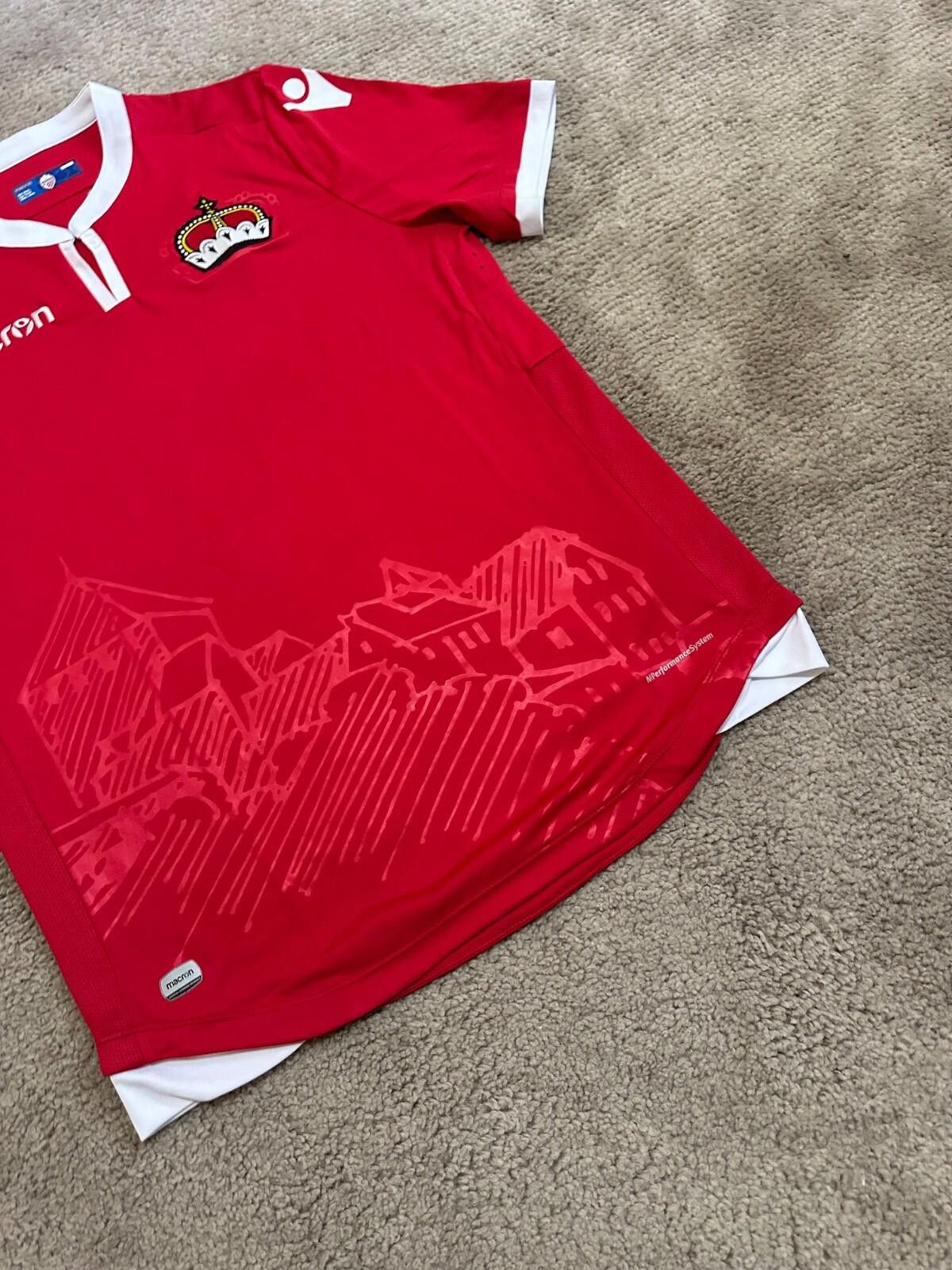Macron Macron Liechtenstein 2018/19 Football Shirt Soccer Jersey Size US XL / EU 56 / 4 - 2 Thumbnail