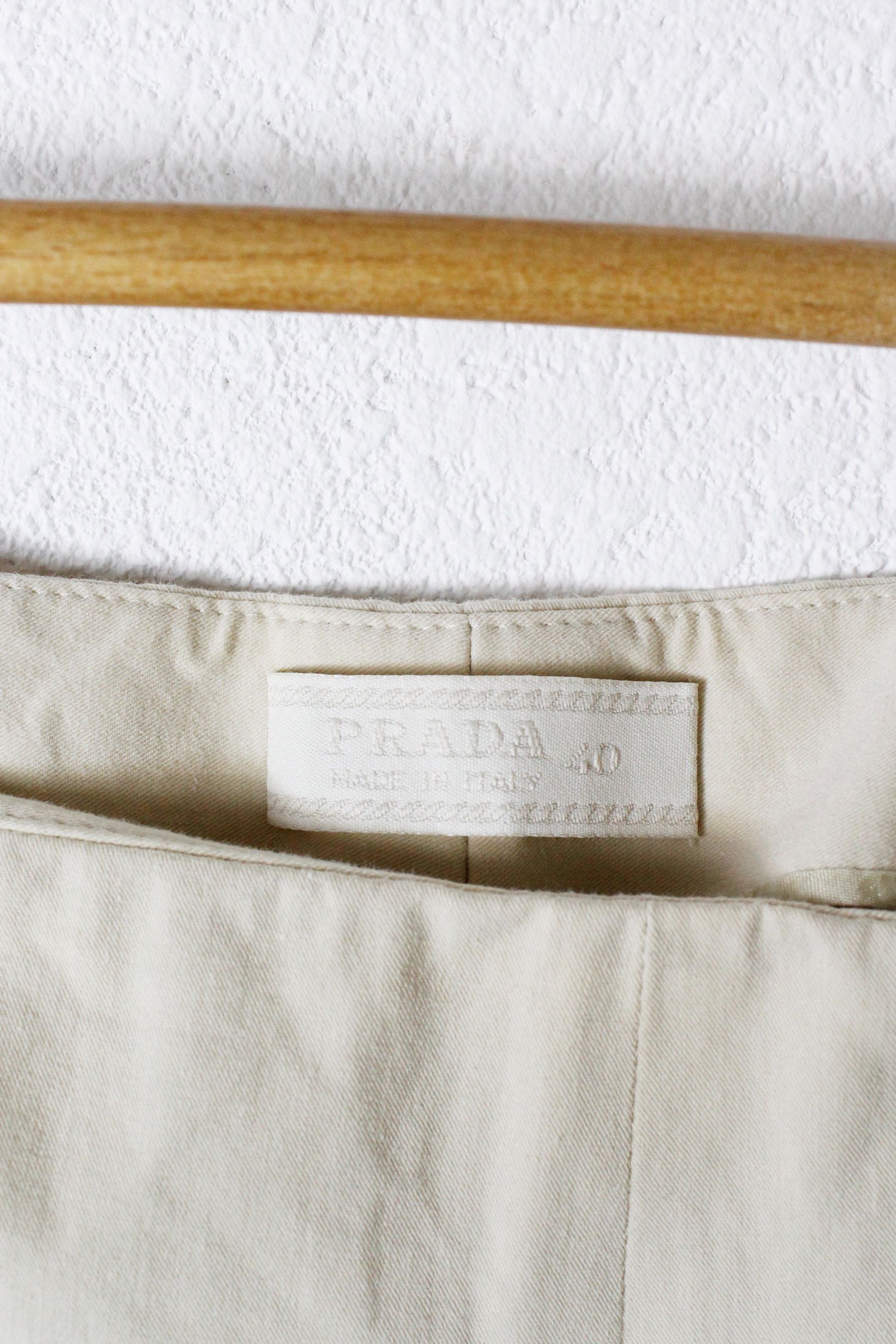Prada Womens Prada Beige Track Lightweight Cropped Pants Trousers Size 28" / US 6 / IT 42 - 11 Thumbnail