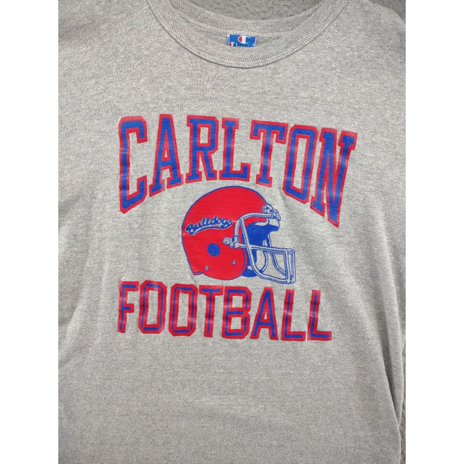 Champion Vintage Champion USA Shirt Carlton Bulldogs Football Single Stitch Size L Gray Mens Size US L / EU 52-54 / 3 - 2 Thumbnail