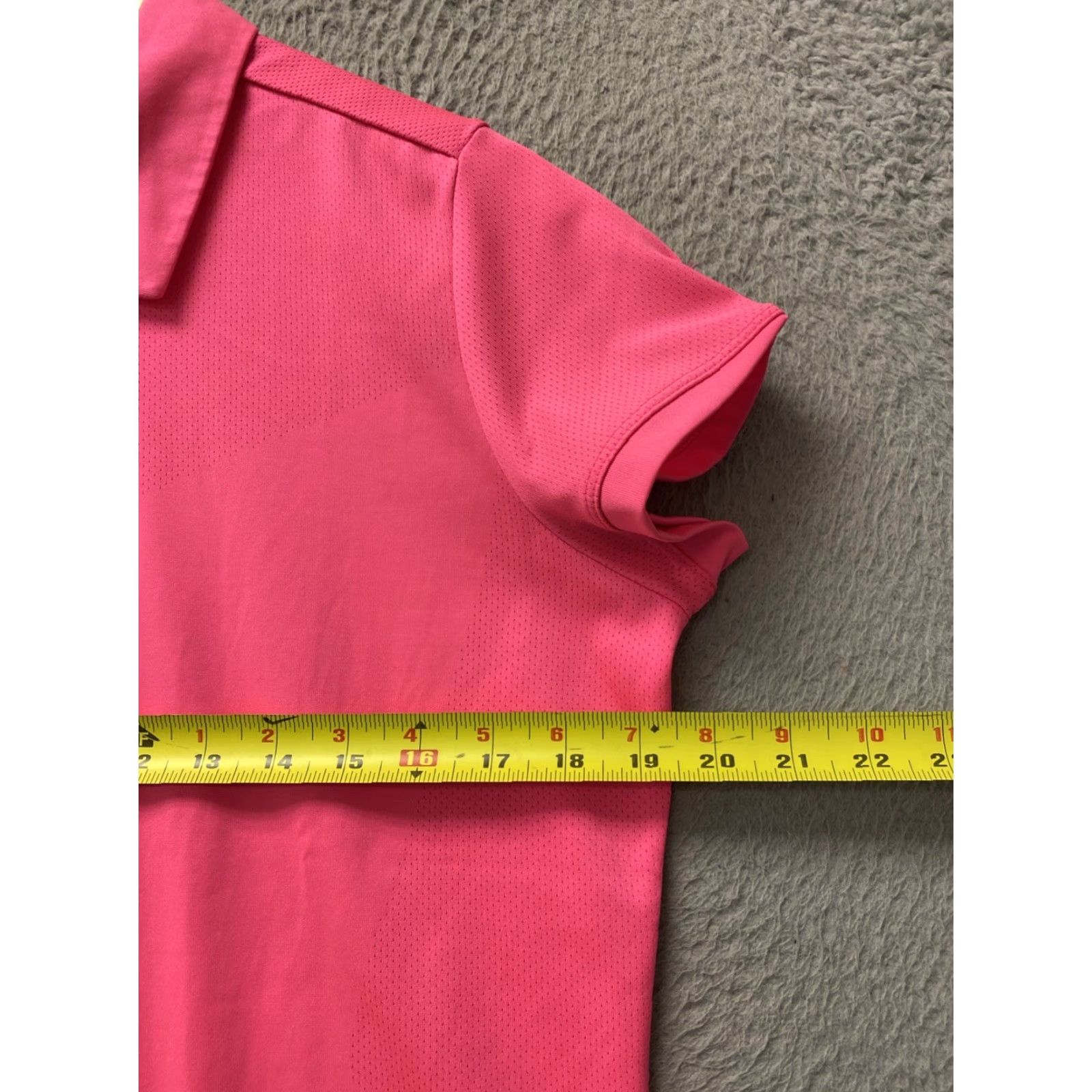 Nike Nike Dri-FIT Extra Short Sleeves Golf Polo Bright Pink L /142-43 Size 36" / US 14 / IT 50 - 4 Thumbnail
