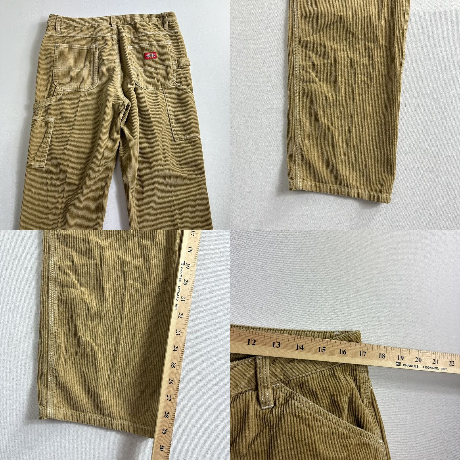 Dickies Dickies Juniors Carpenter Relaxed Corduroy Khaki Pants Size 11x30 Casual Brown Pants Women Size 32" / US 10 / IT 46 - 8 Thumbnail