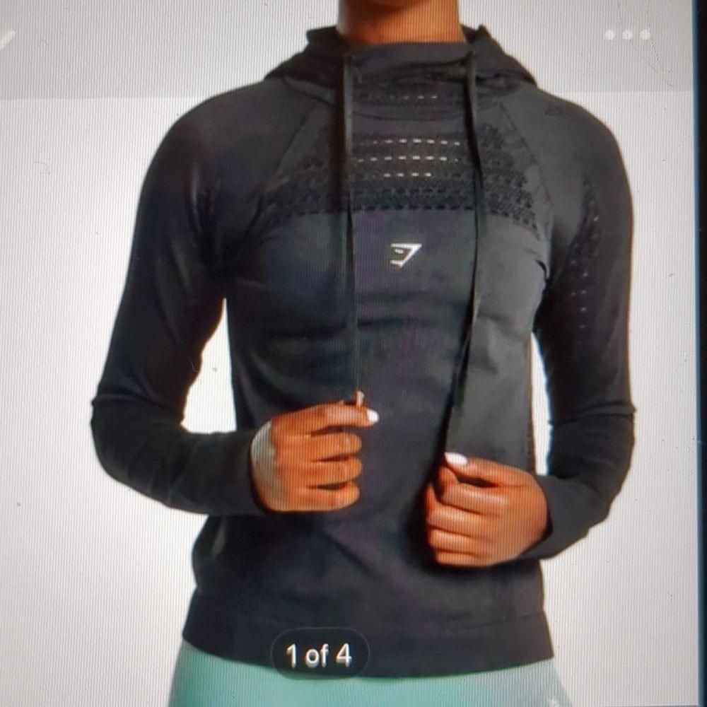 Gymshark seamless black energy hoodie size small