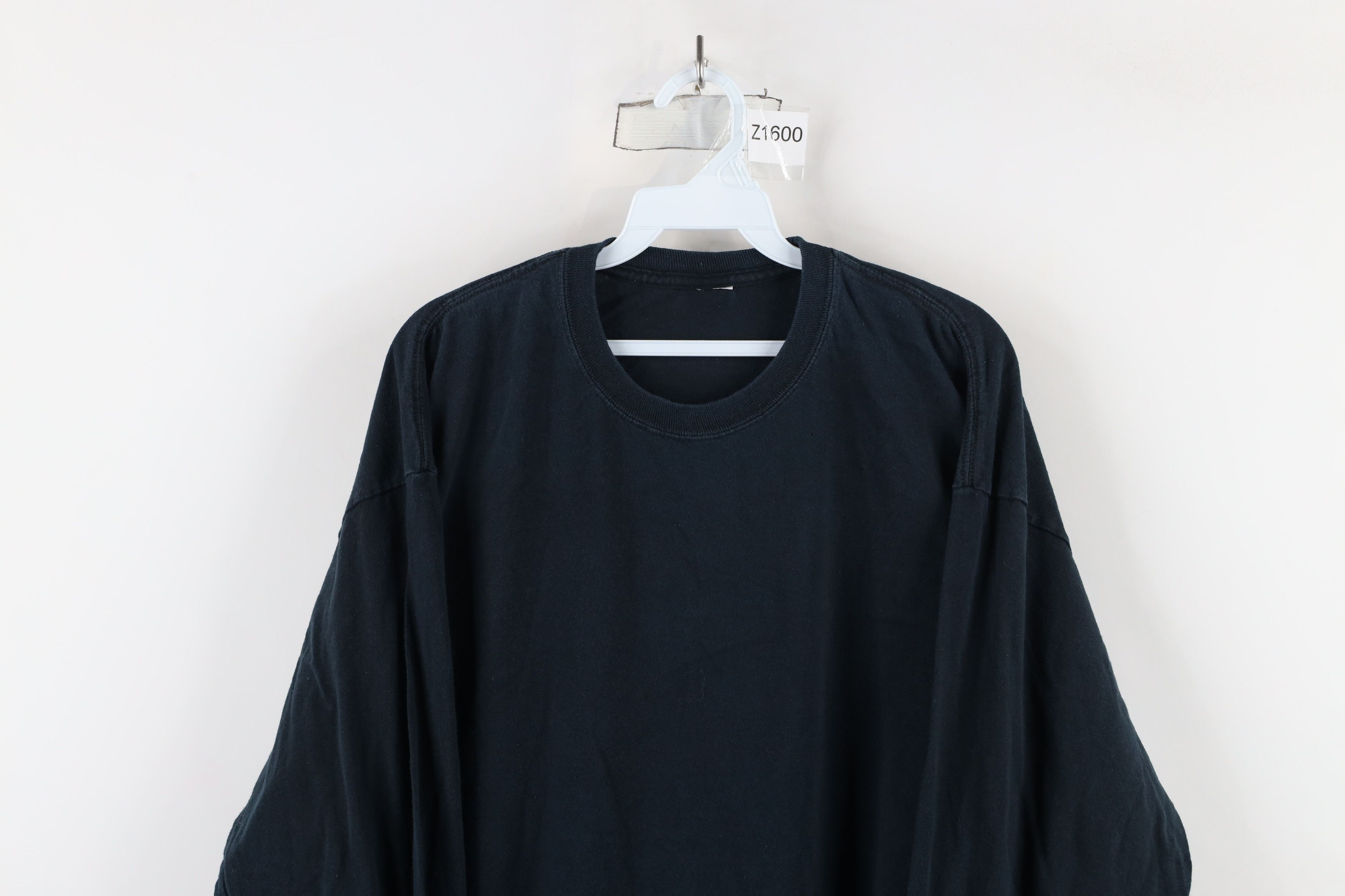 Vintage Vintage 90s Streetwear Cotton Long Sleeve T-Shirt Black Size US XL / EU 56 / 4 - 2 Thumbnail