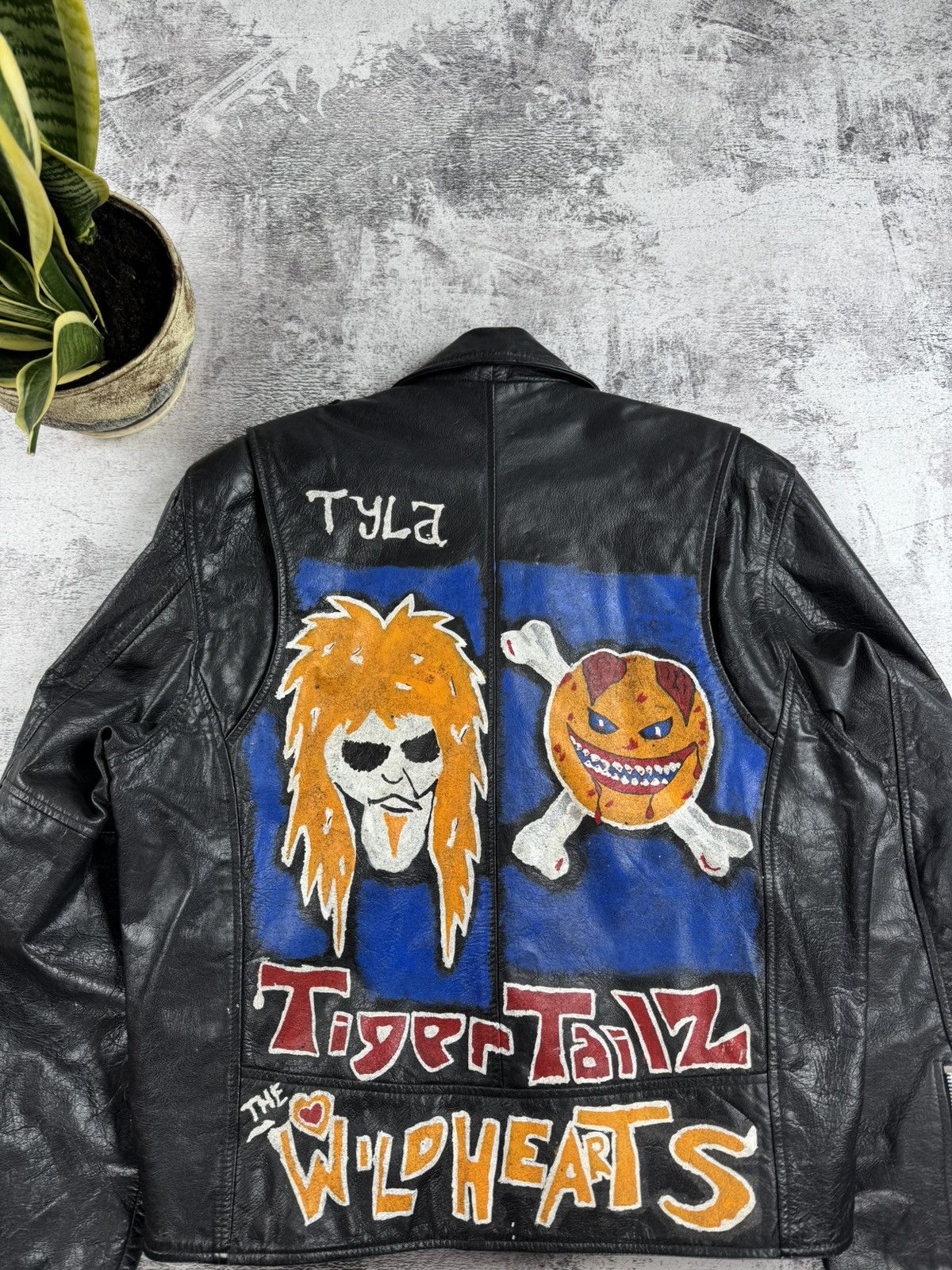 Genuine Leather Tyla Tiger Tailz Wildhearts Punk Real Racing Custom Jacket Size US M / EU 48-50 / 2 - 6 Thumbnail