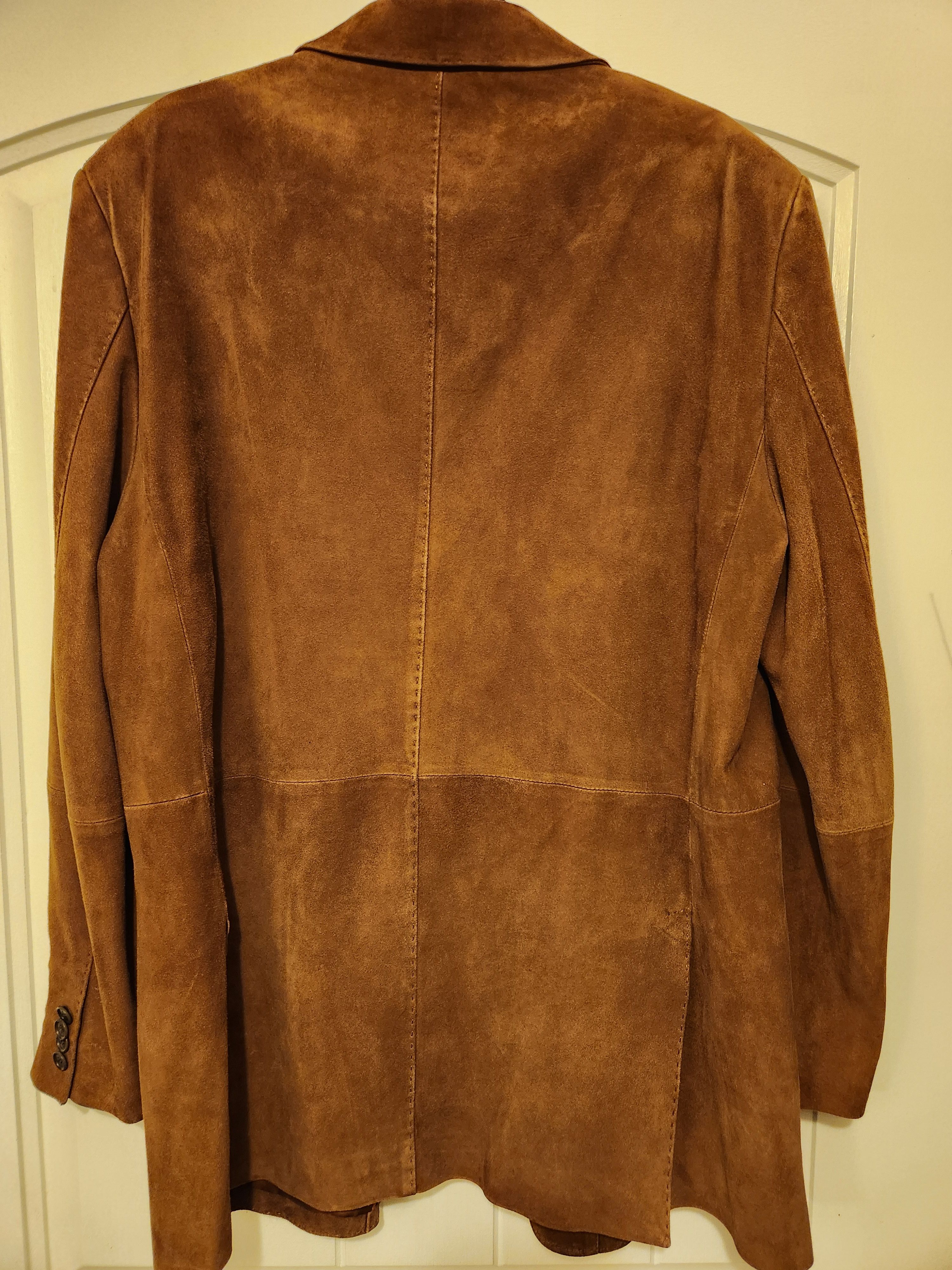Michael Kors Men's Brown Suede Leather Blazer Size 44R - 2 Thumbnail