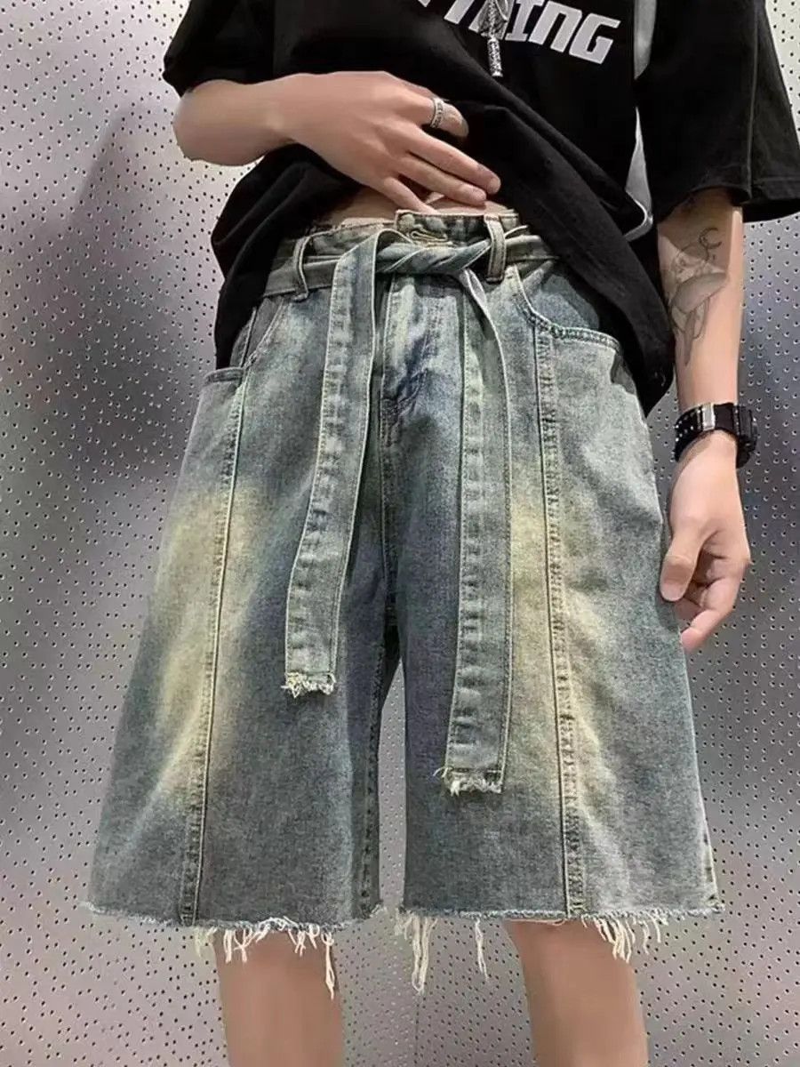 Vintage washed loose casual shorts