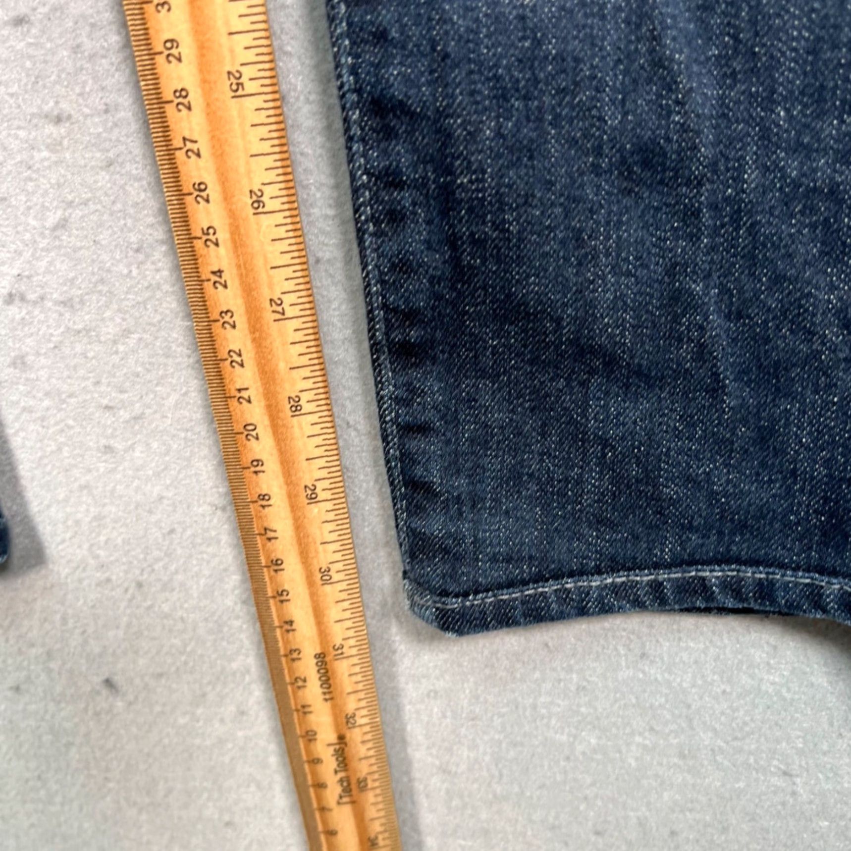 Denime AG Adriano Goldschmied The Graduate Tailored Leg Denim Jeans 33 Dark Wash Blue Mens Straight 5-Pocket Size US 33 - 7 Thumbnail
