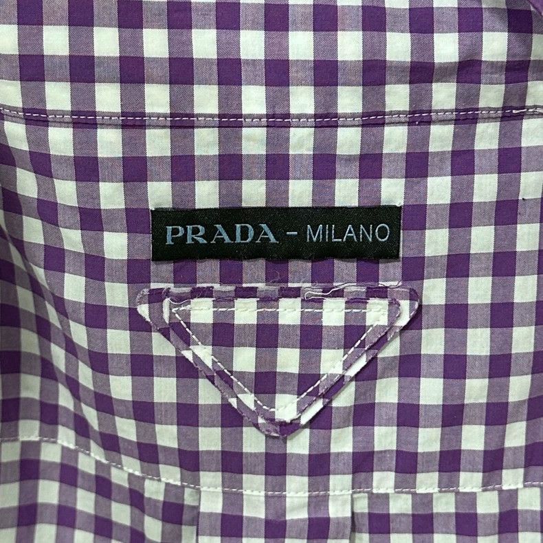 Prada Prada Plaid suspender shirt 2504-Nextarrow Size XS / US 0-2 / IT 36-38 - 4 Thumbnail