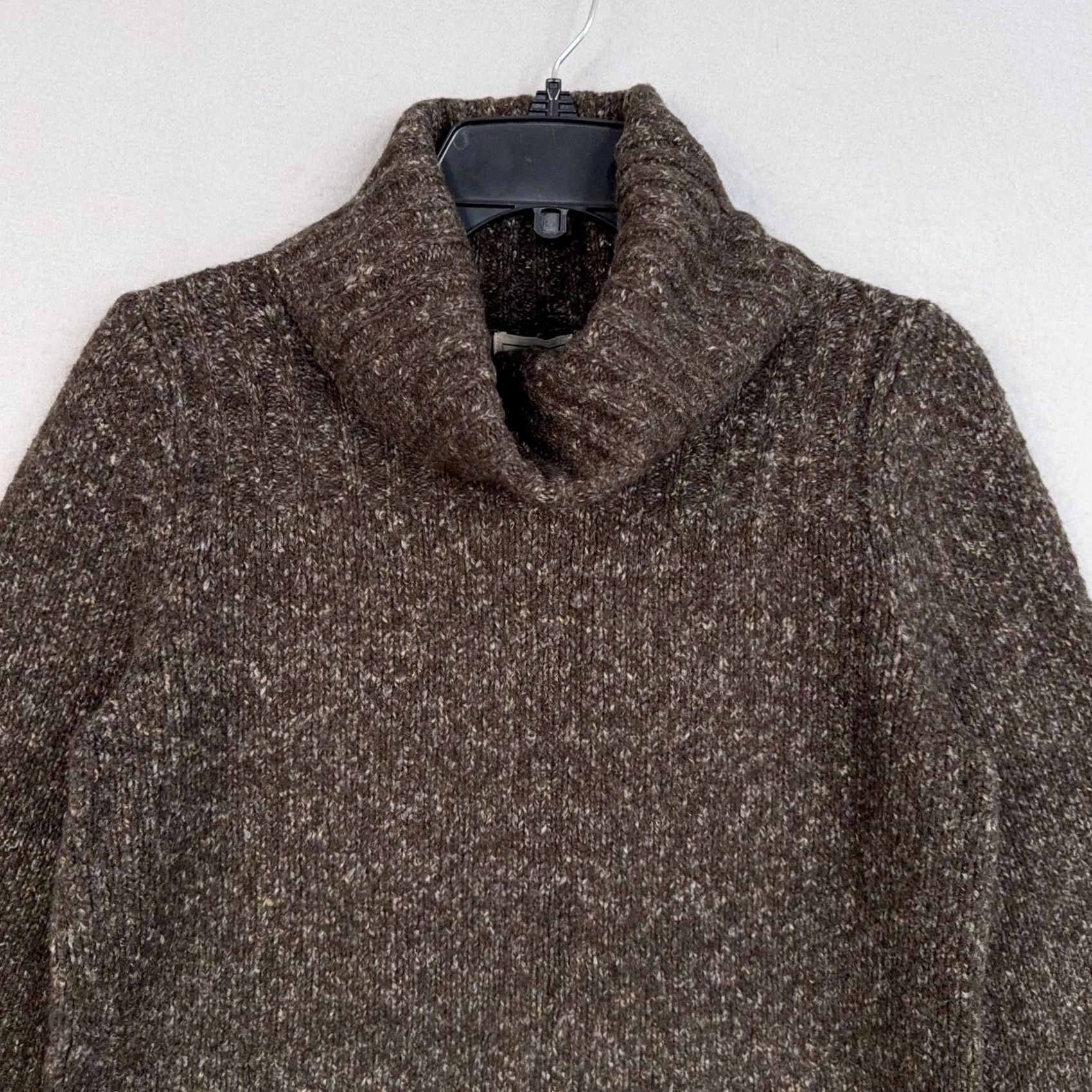 Vintage VINTAGE LL Bean Sweater Womens Large Brown Cowl Neck Marled Knit Pullover Cozy Chunky Size L / US 10 / IT 46 - 2 Thumbnail