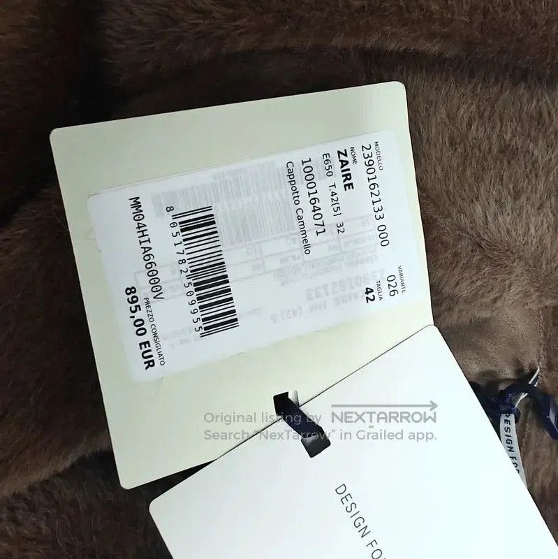 Max Mara MaxMara Brown Alpaca Wool Women's Coat . Size L / US 10 / IT 46 - 3 Thumbnail