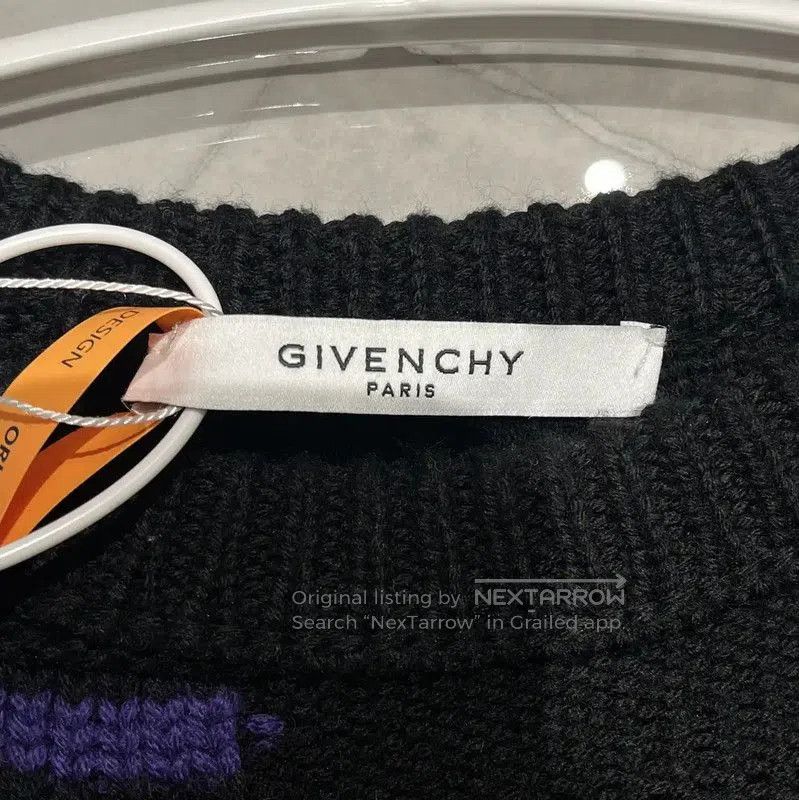 Givenchy Givenchy Black Wool Knit Sweater with Colorful Letters . Size XS / US 0-2 / IT 36-38 - 5 Thumbnail