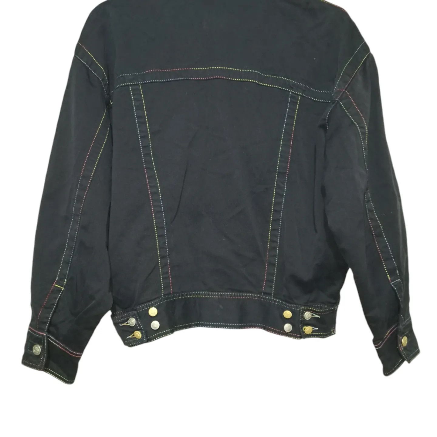 Versace × Versace Jeans Couture × Vintage Versace rainbow contrast stitching denim jacket y2k vintage Size US XS / EU 42 / 0 - 5 Thumbnail