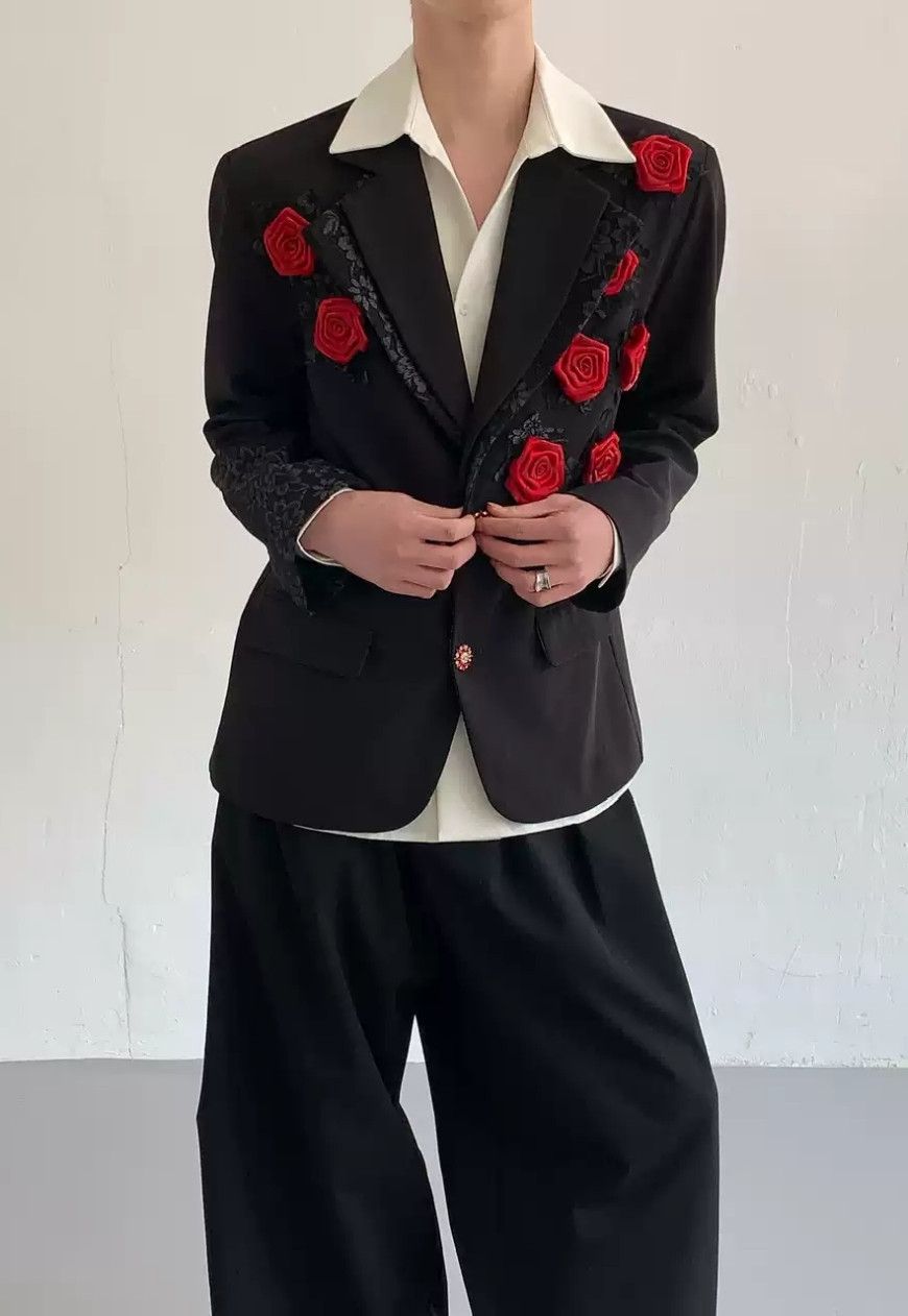 Other Men's Embroidered Double-Layer Blazer Size 38S - 3 Thumbnail