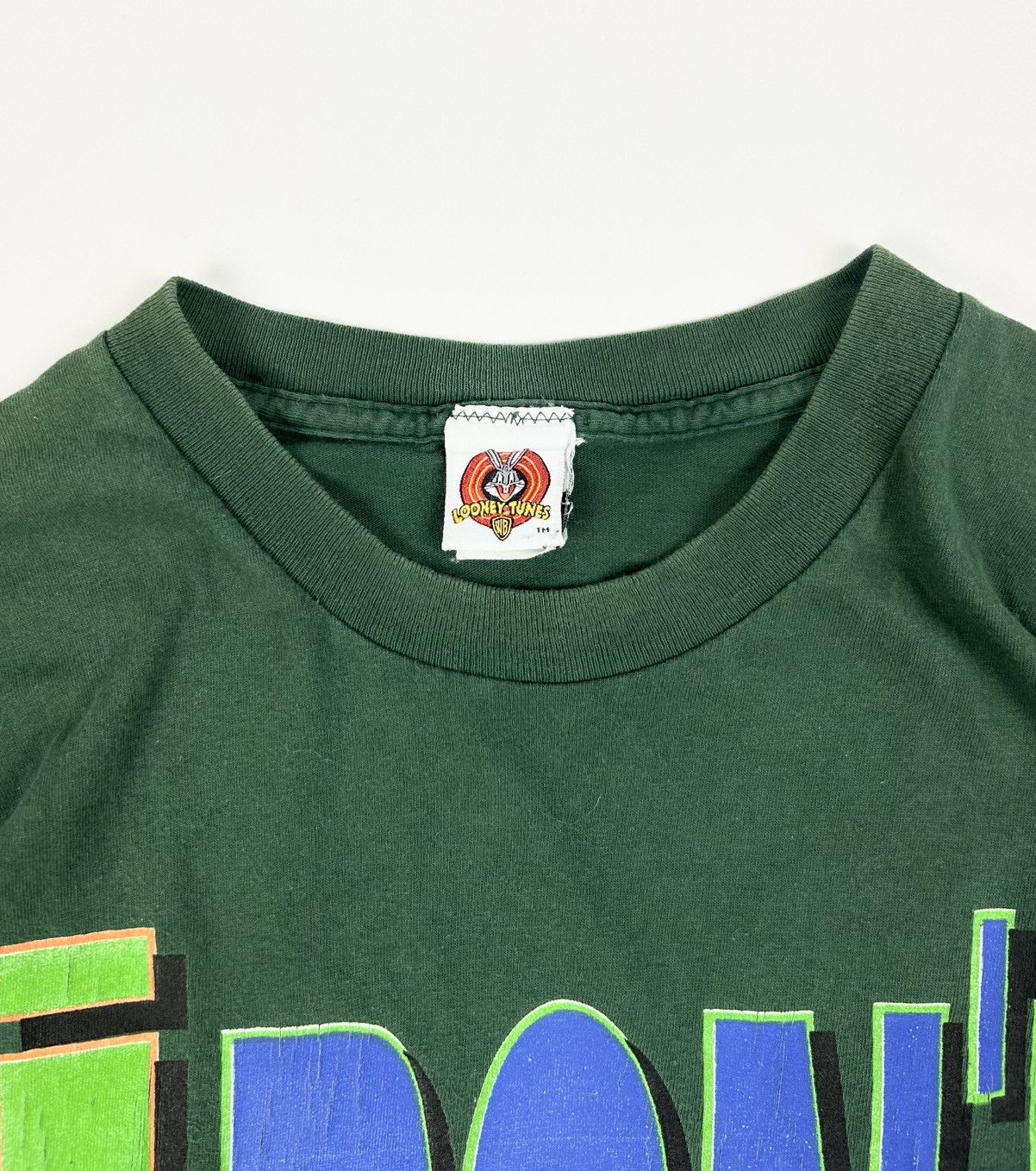 Warner Bros Vintage Warner Bros x Looney Tunes Green Taz Tee 1997 USA Size US L / EU 52-54 / 3 - 9 Thumbnail