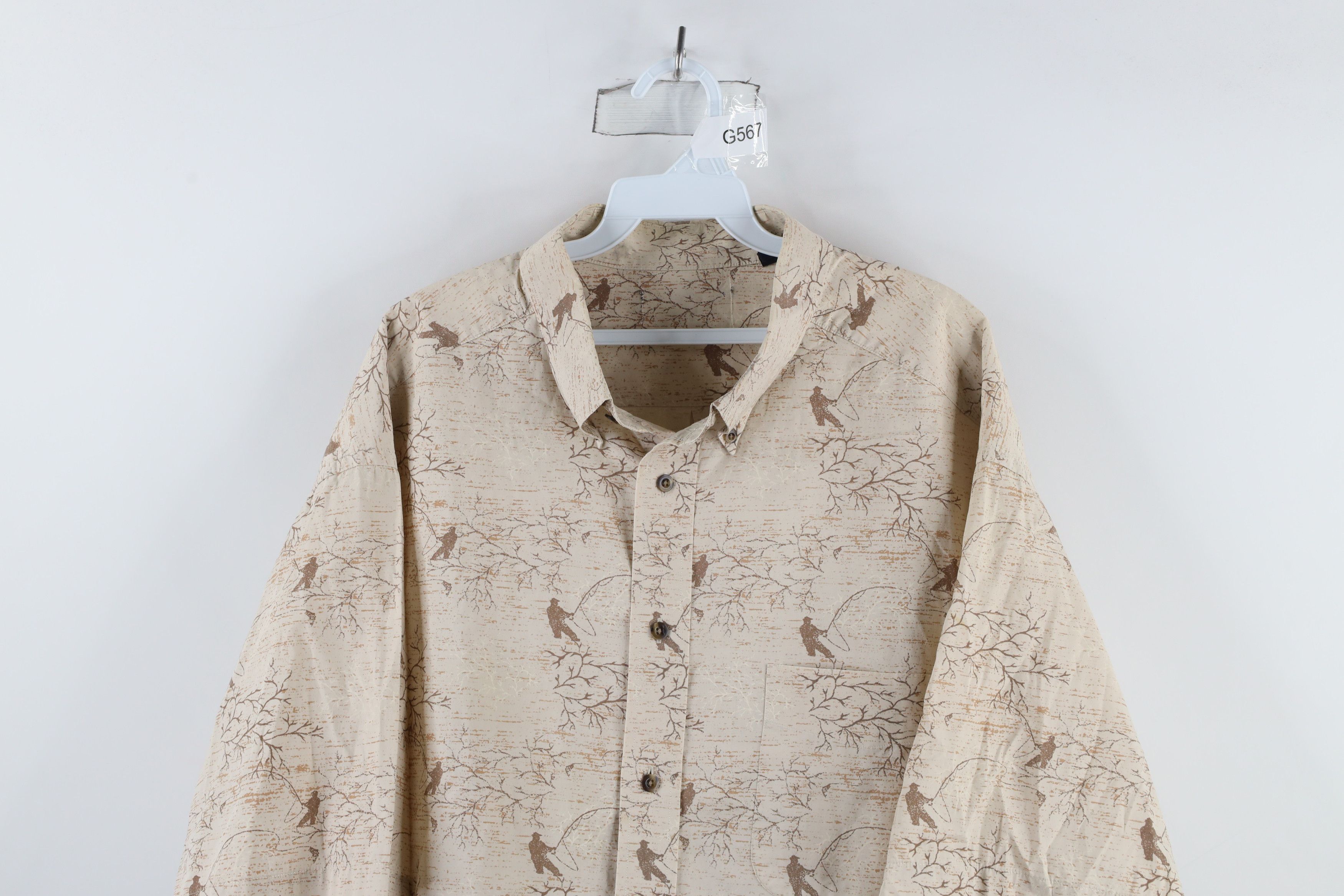 Vintage Vintage 90s Streetwear Nature Fly Fishing Button Down Shirt Size US XXL / EU 58 / 5 - 2 Thumbnail