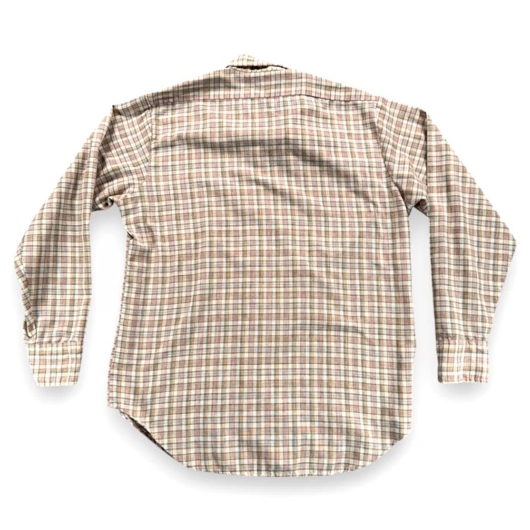 Vintage VINTAGE Moving Up Button Down Shirt Adult MEDIUM Brown Pastel Plaid 70s Size US M / EU 48-50 / 2 - 3 Thumbnail