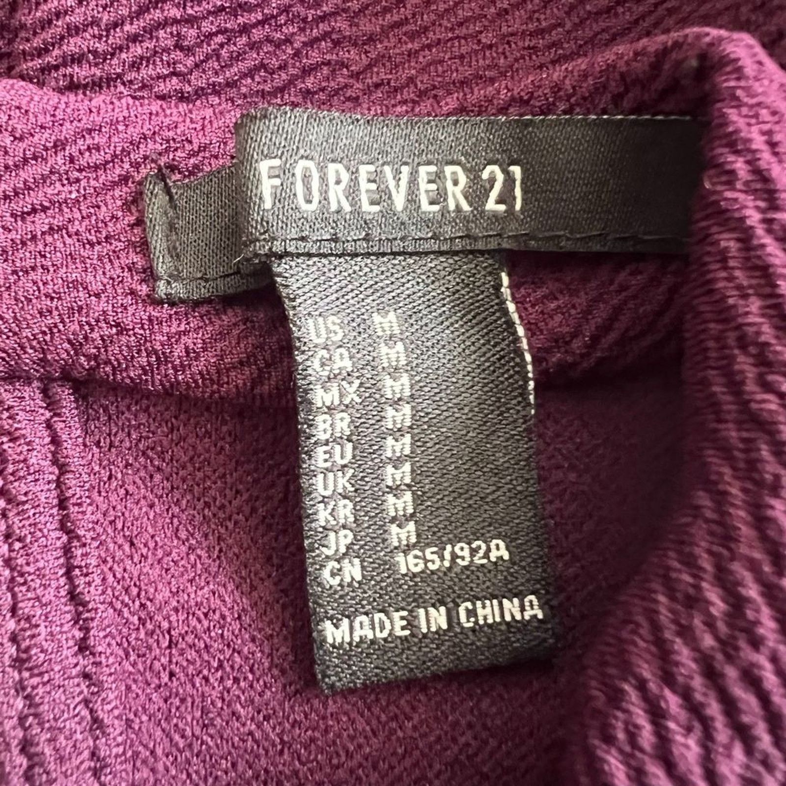 Forever 21 Forever 21 Purple Short Sleeve A Line Mini Dress, M Size M / US 6-8 / IT 42-44 - 5 Thumbnail