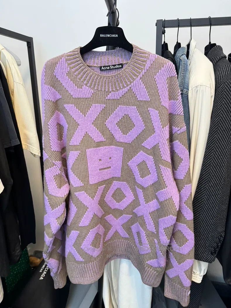 Acne Studios Acne Studios Expression Print Smile Geometric Print Sweate Size US L / EU 52-54 / 3 - 1 Thumbnail