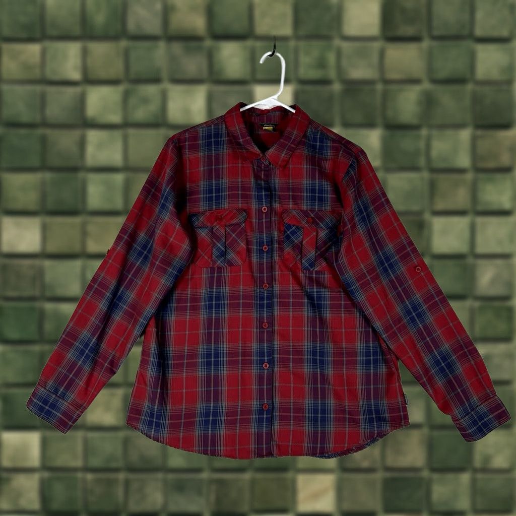 Eddie Bauer Eddie Bauer First Ascent Button Up Shirt Womens XL Plaid Long Sleeve Hiking Top Size XL / US 12-14 / IT 48-50 - 1 Thumbnail