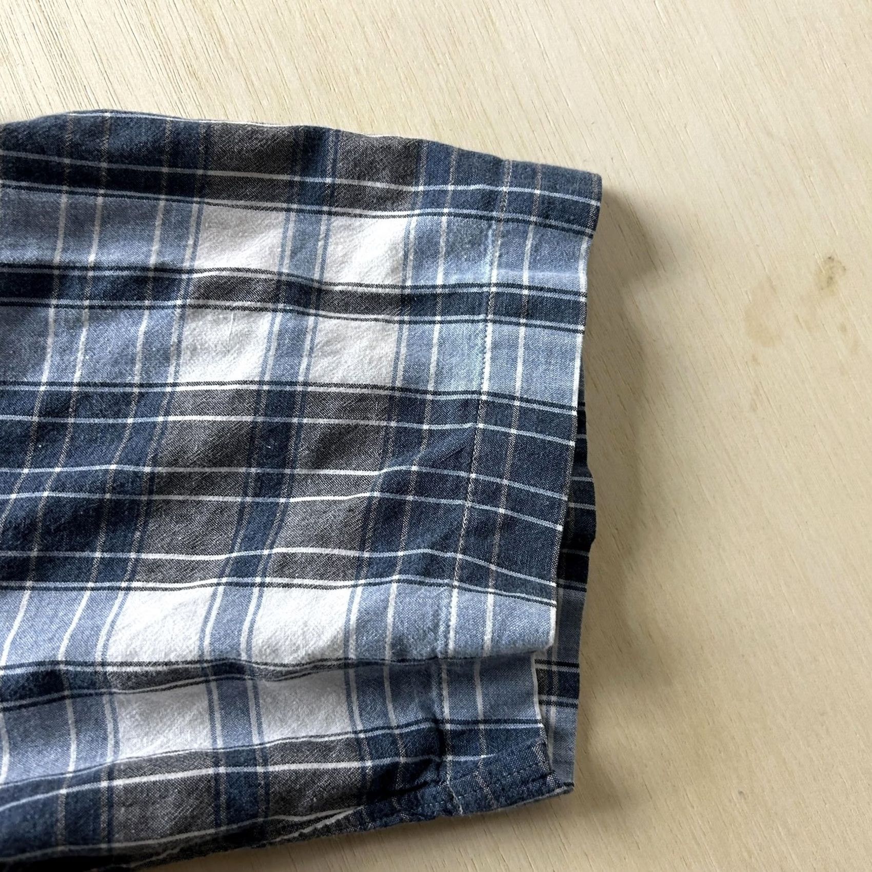 Ralph Lauren Ralph Lauren Shirt Mens Large Blue Plaid Short Sleeve Button Up Blake Cotton Shirt Size US L / EU 52-54 / 3 - 3 Thumbnail