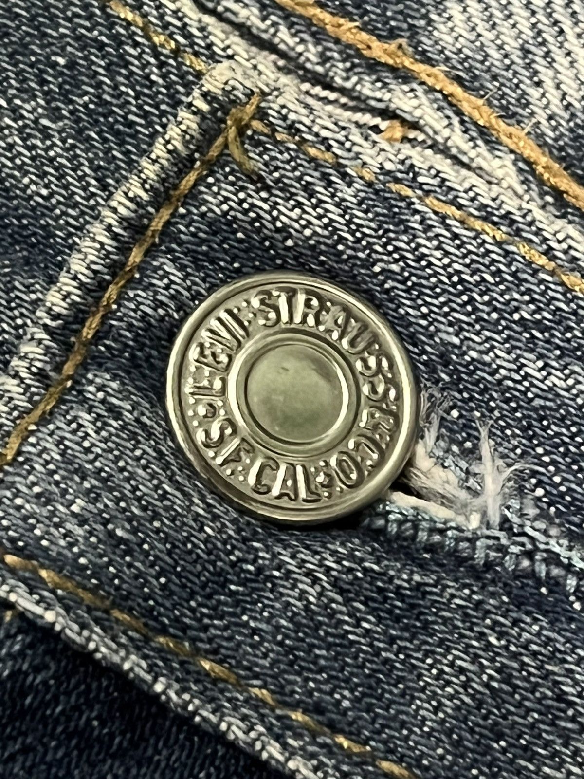 Levi's Levi’s 501 XX Vintage Inspired Washed Button Fly Blue Jeans Size US 33 - 6 Thumbnail