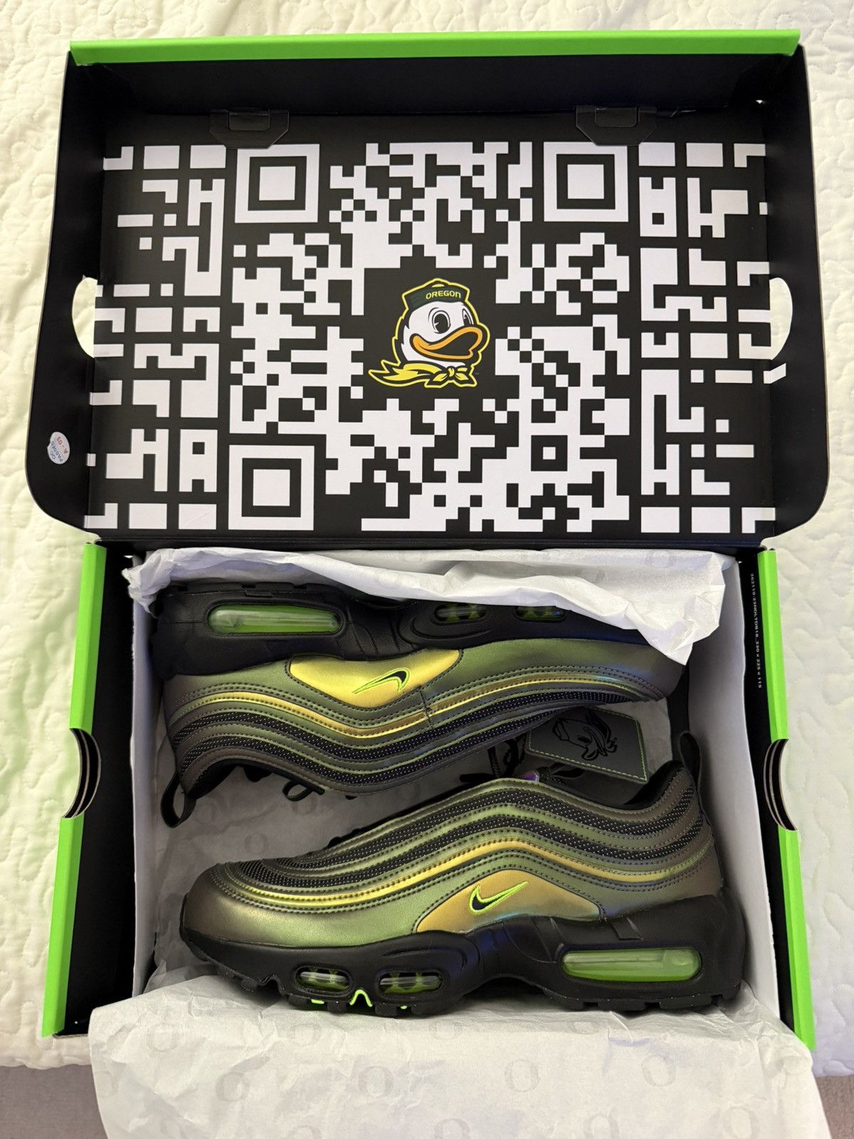 Nike Nike Air Max 95/97 'University of Oregon - Storm' PE Size US 9 / EU 42 - 7 Thumbnail