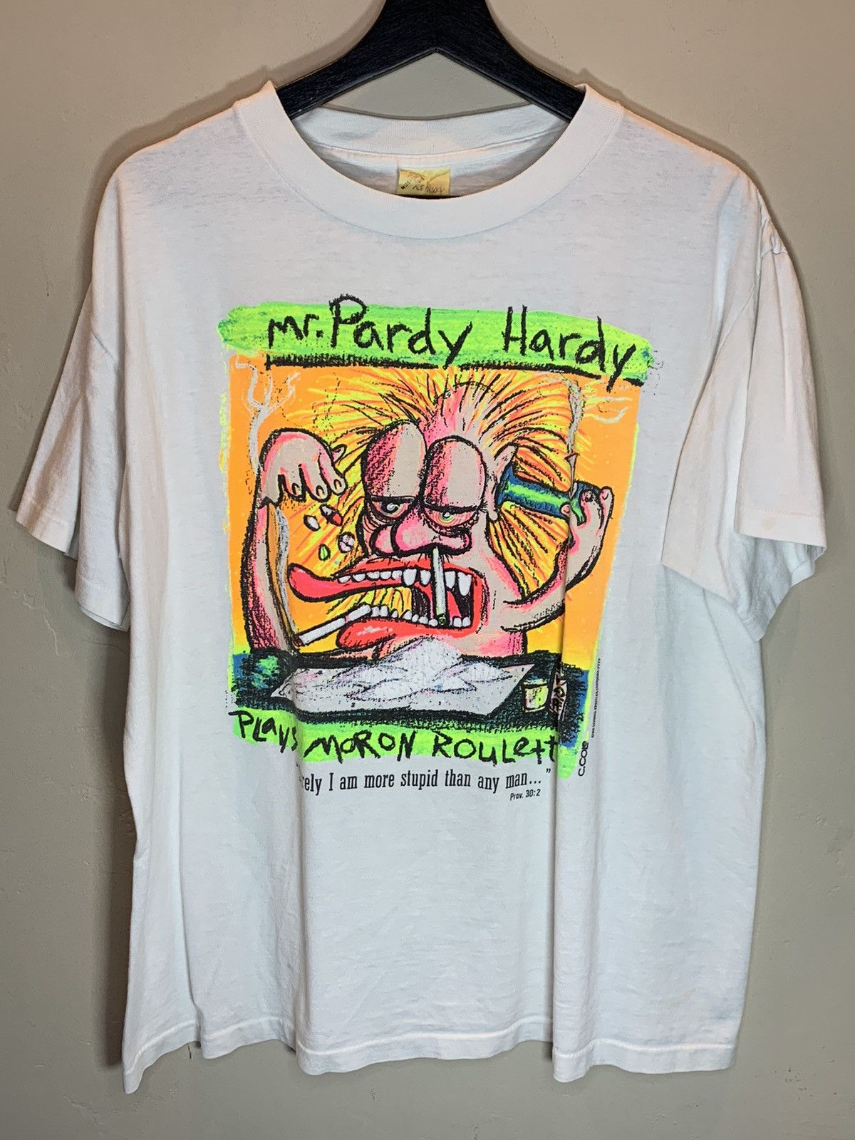 Vintage *RARE* Vintage 1990 Living Epistles Pardy Hardy Jesus Shirt Size US L / EU 52-54 / 3 - 1 Thumbnail