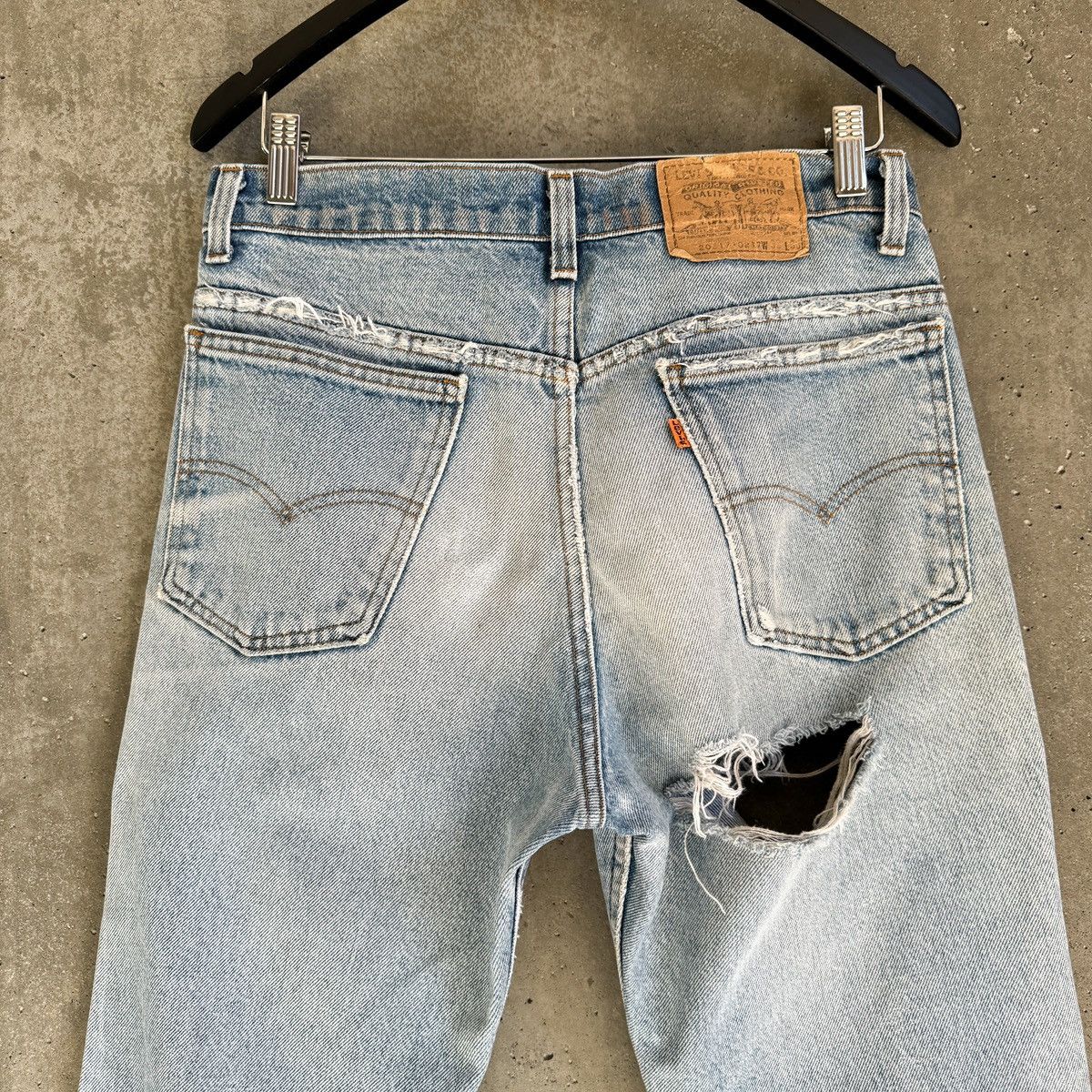 Levi's 80's THRASHED Orange Tab Denim Size US 30 / EU 46 - 10 Thumbnail