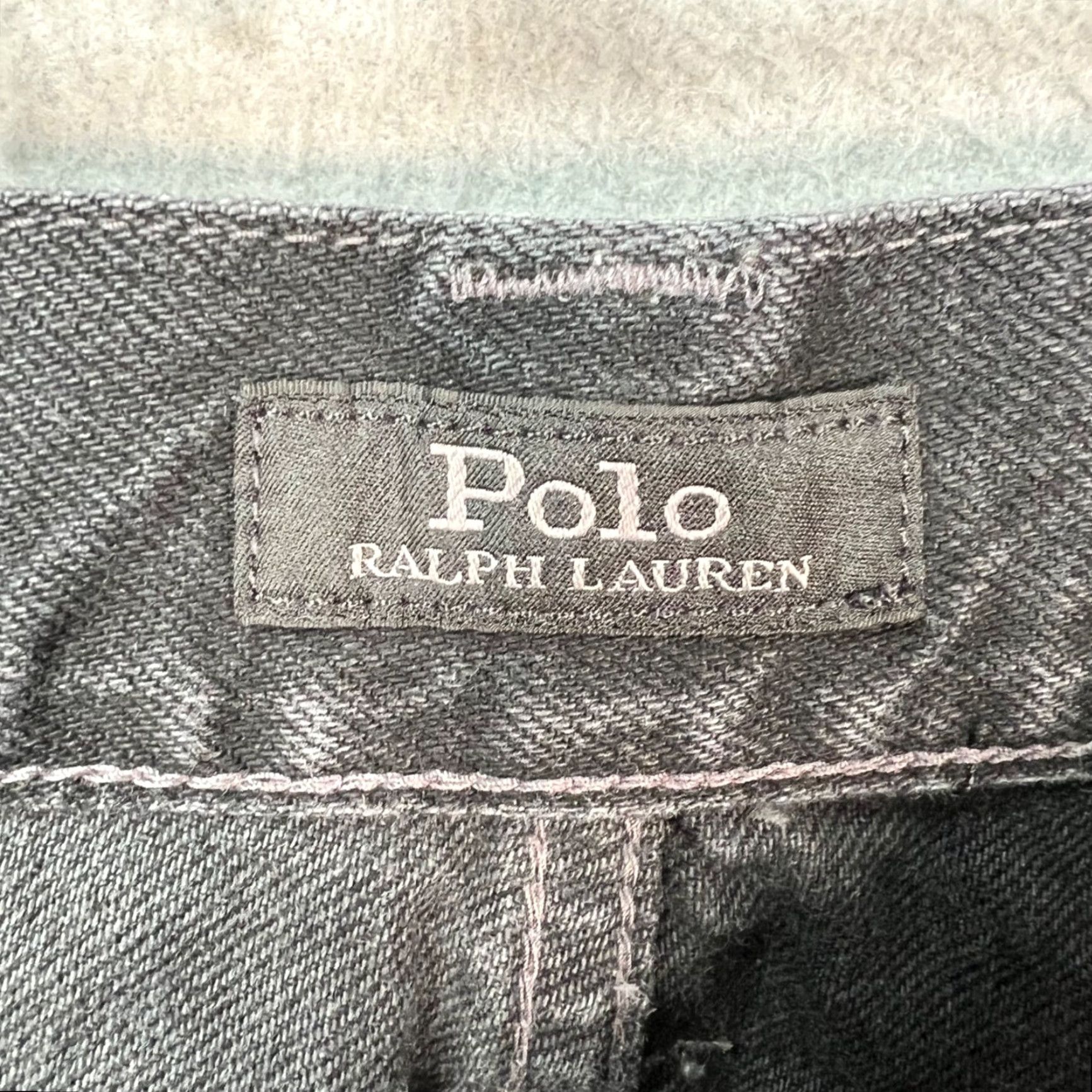 Polo Ralph Lauren Polo Ralph Lauren Mens Jeans 34x32 Black Denim Straight Cotton Jeans 5-Pocket Logo Vintage No Size US S / EU 44-46 / 1 - 3 Thumbnail