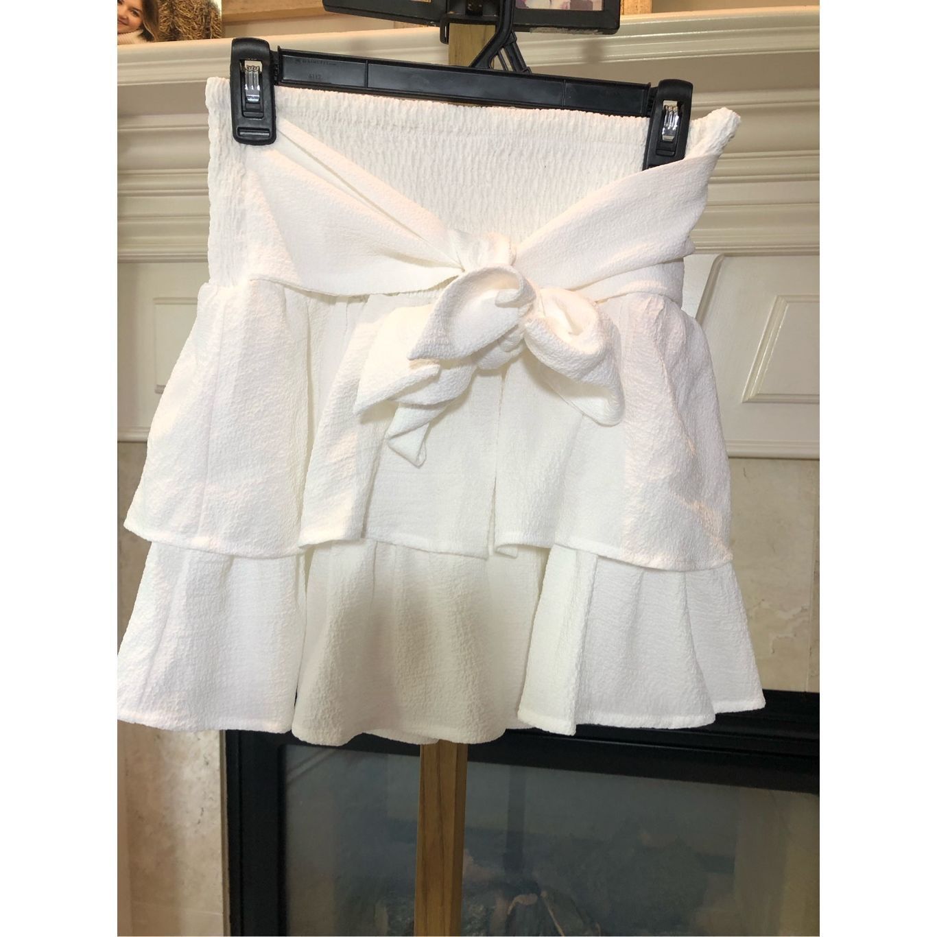 Shein SHEIN MOD Women’s White Ruffle Tier Mini Skirt Size M NWT Size 28" / US 6 / IT 42 - 1 Thumbnail