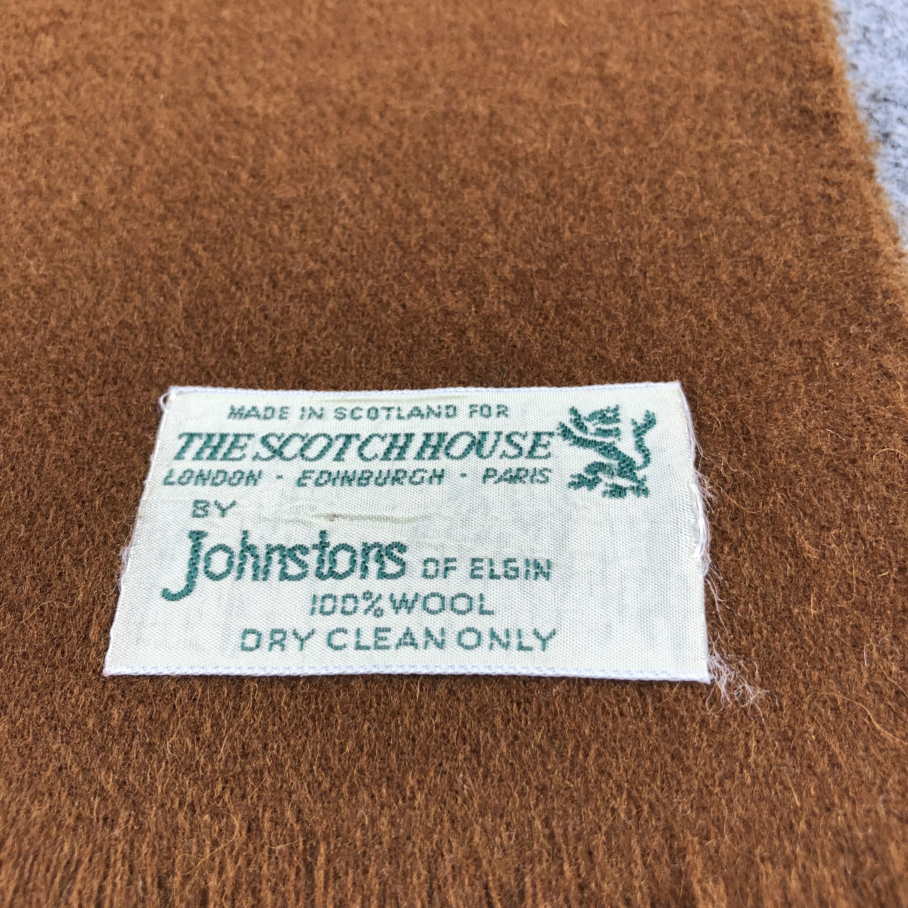 Johnstons Of Elgin Johnston of Elgin Brown Wool Scarf Muffler V825 Size ONE SIZE - 3 Thumbnail
