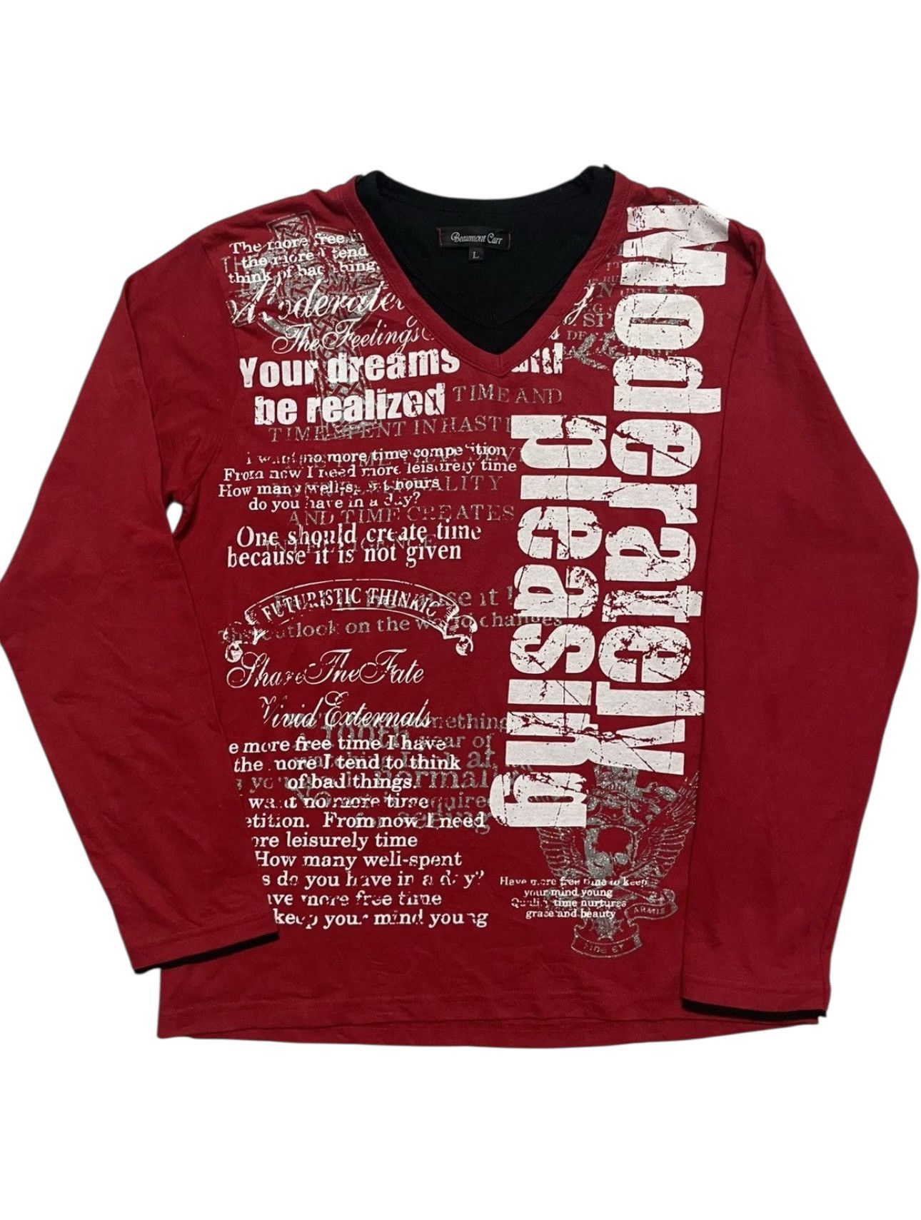 Seditionaries Vintage Beaumont Carr Punk Double Layer V-Tshirt Script Size US L / EU 52-54 / 3 - 1 Thumbnail