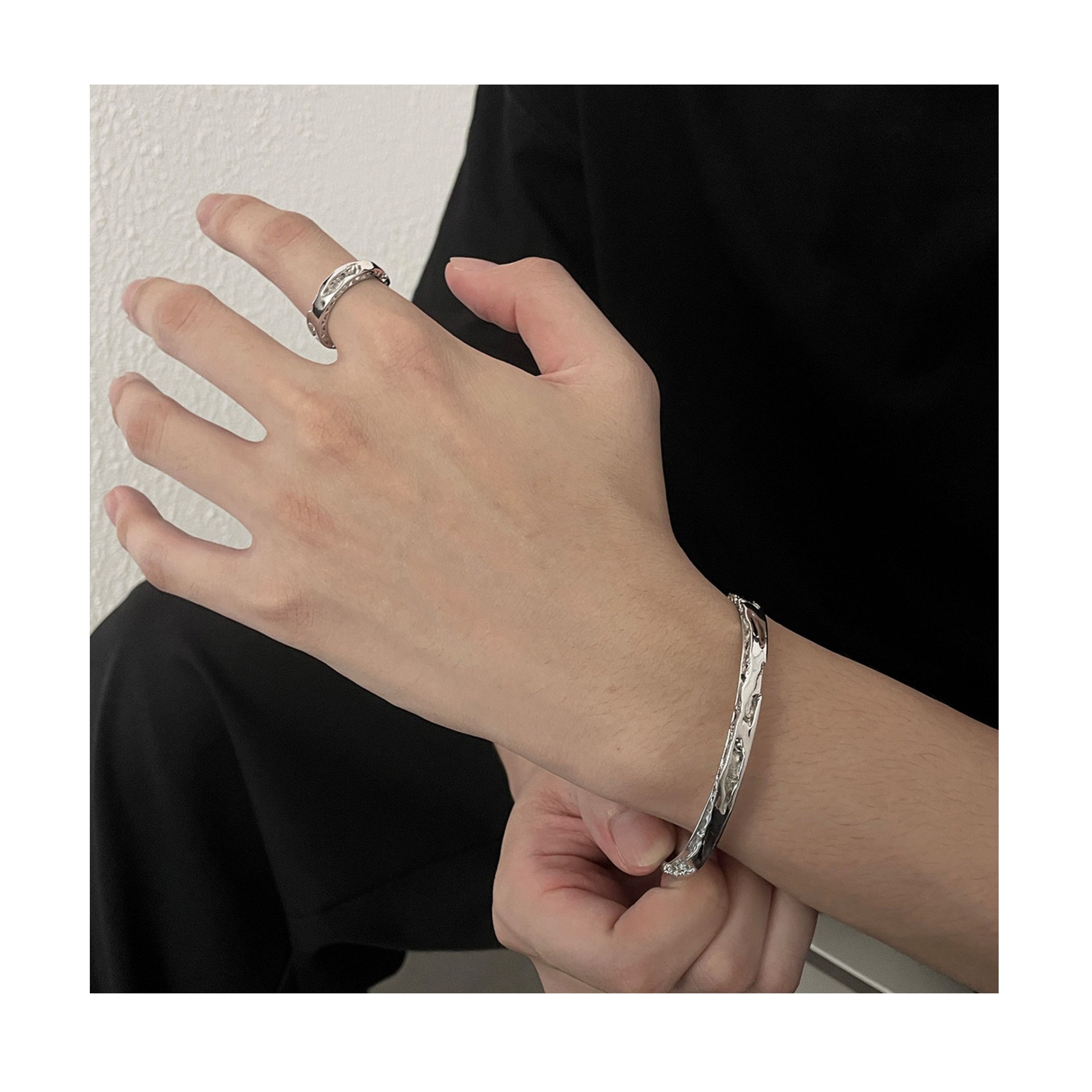 Jewelry New Trend Jewelry Rings Open Size Chrome Ring (Size 7-13) Size ONE SIZE - 2 Thumbnail