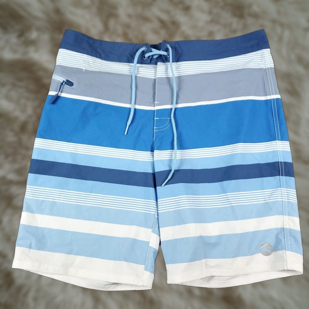 Vineyard Vines Vineyard Vines Shorts Mens 32 Blue Striped Surf Beach Board Swim Trunks Size US 32 / EU 48 - 1 Thumbnail